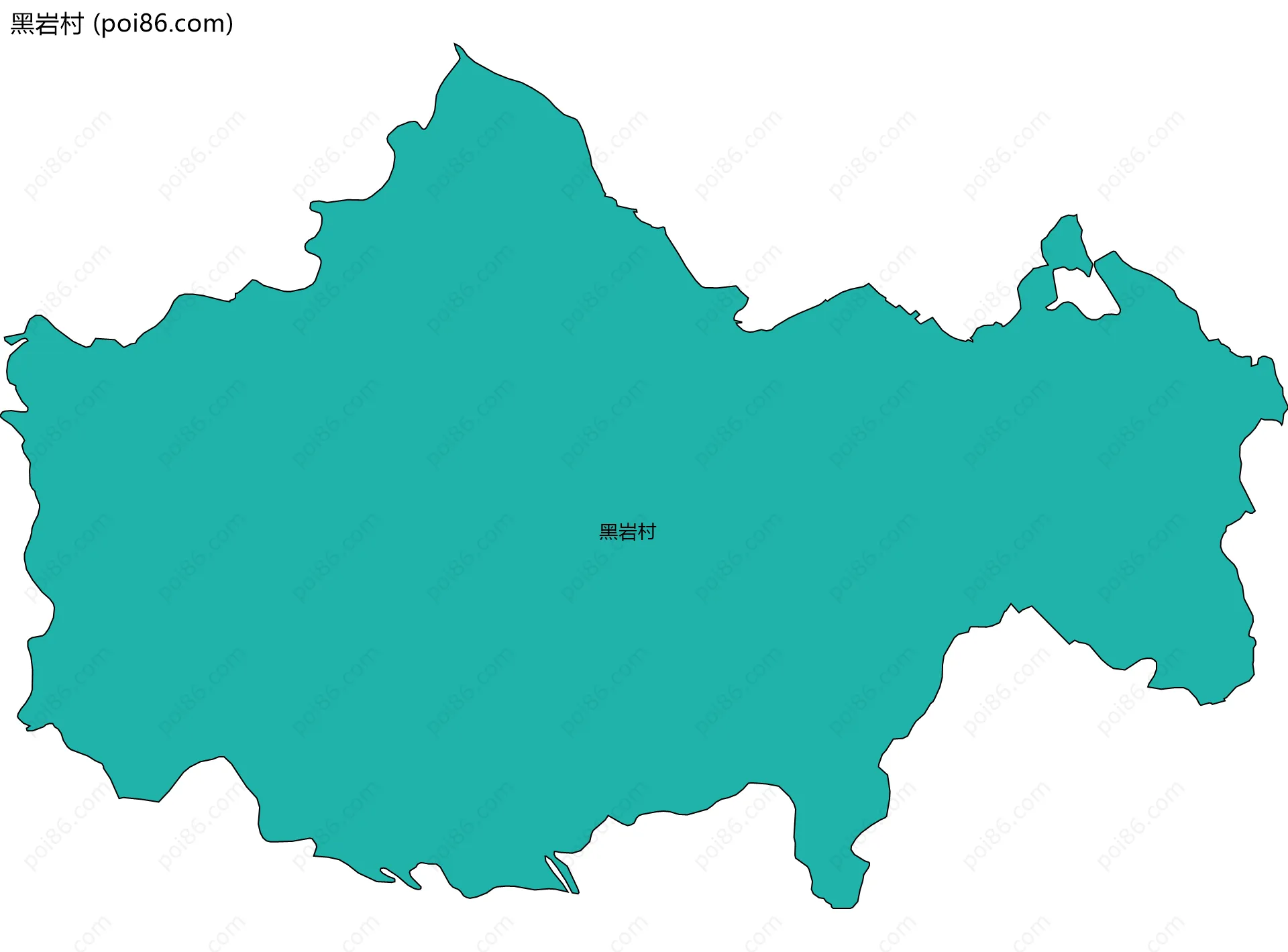 黑岩村边界地图