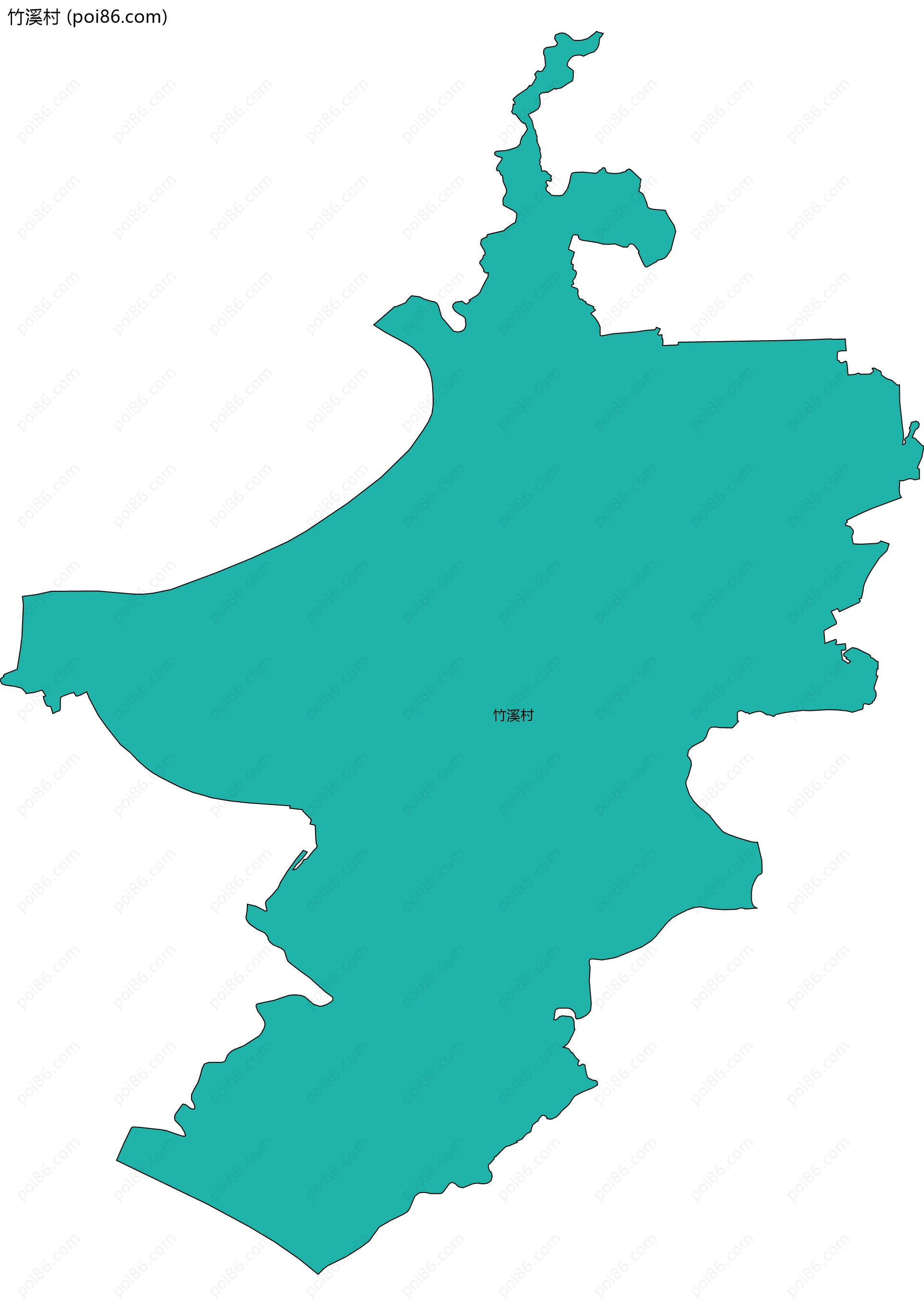 竹溪村边界地图