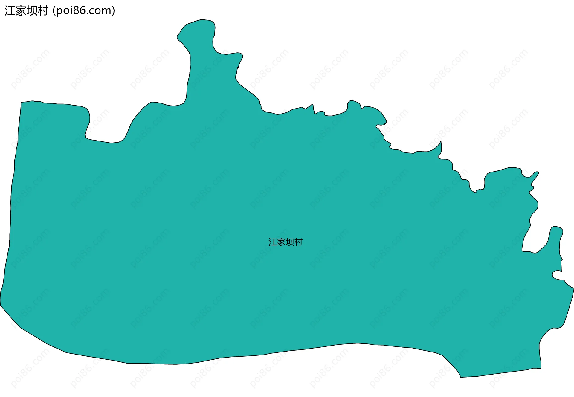 江家坝村边界地图