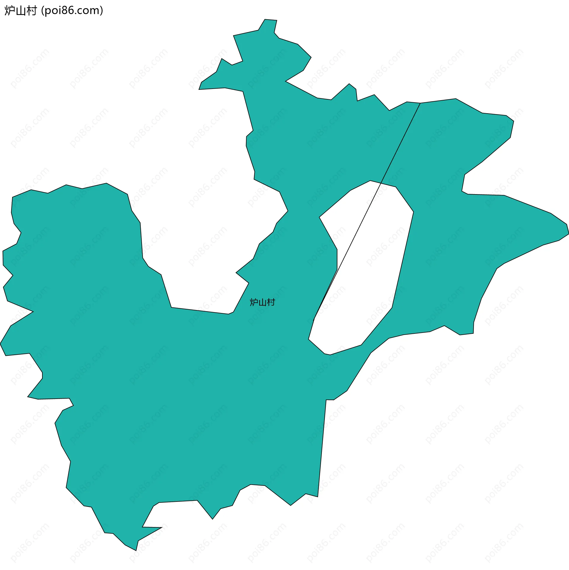 炉山村边界地图