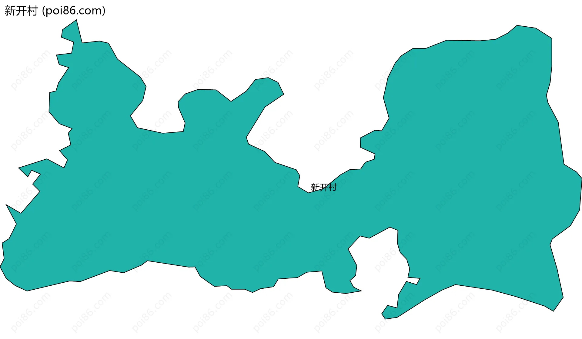 新开村边界地图