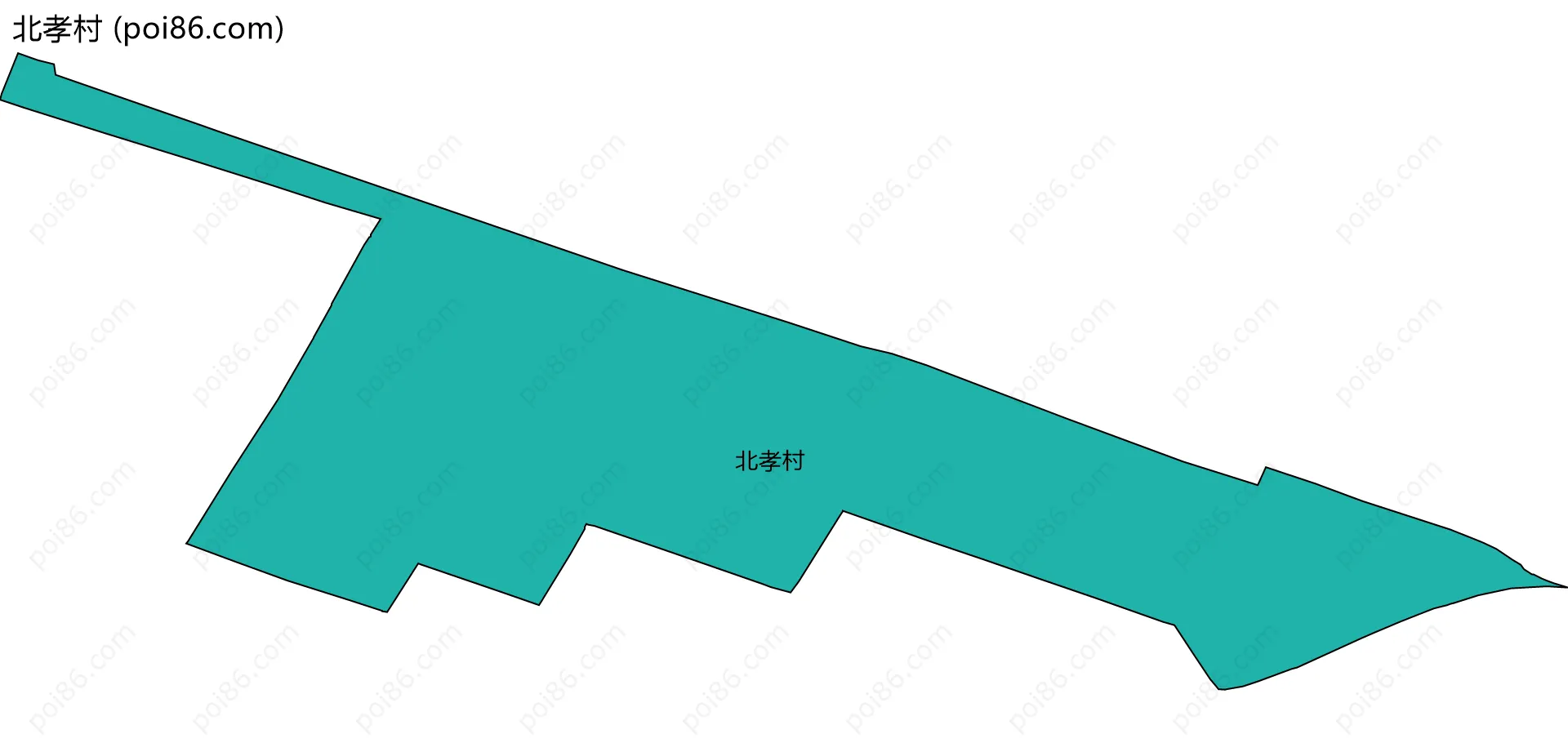 北孝村边界地图