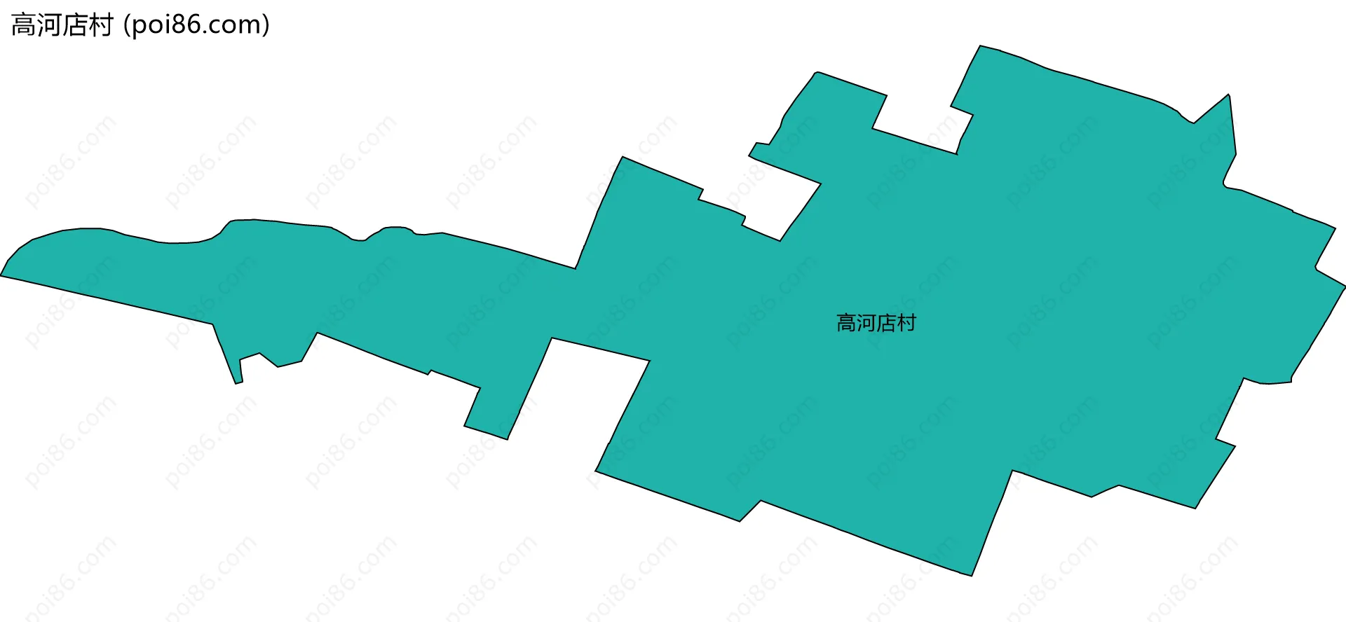 高河店村边界地图