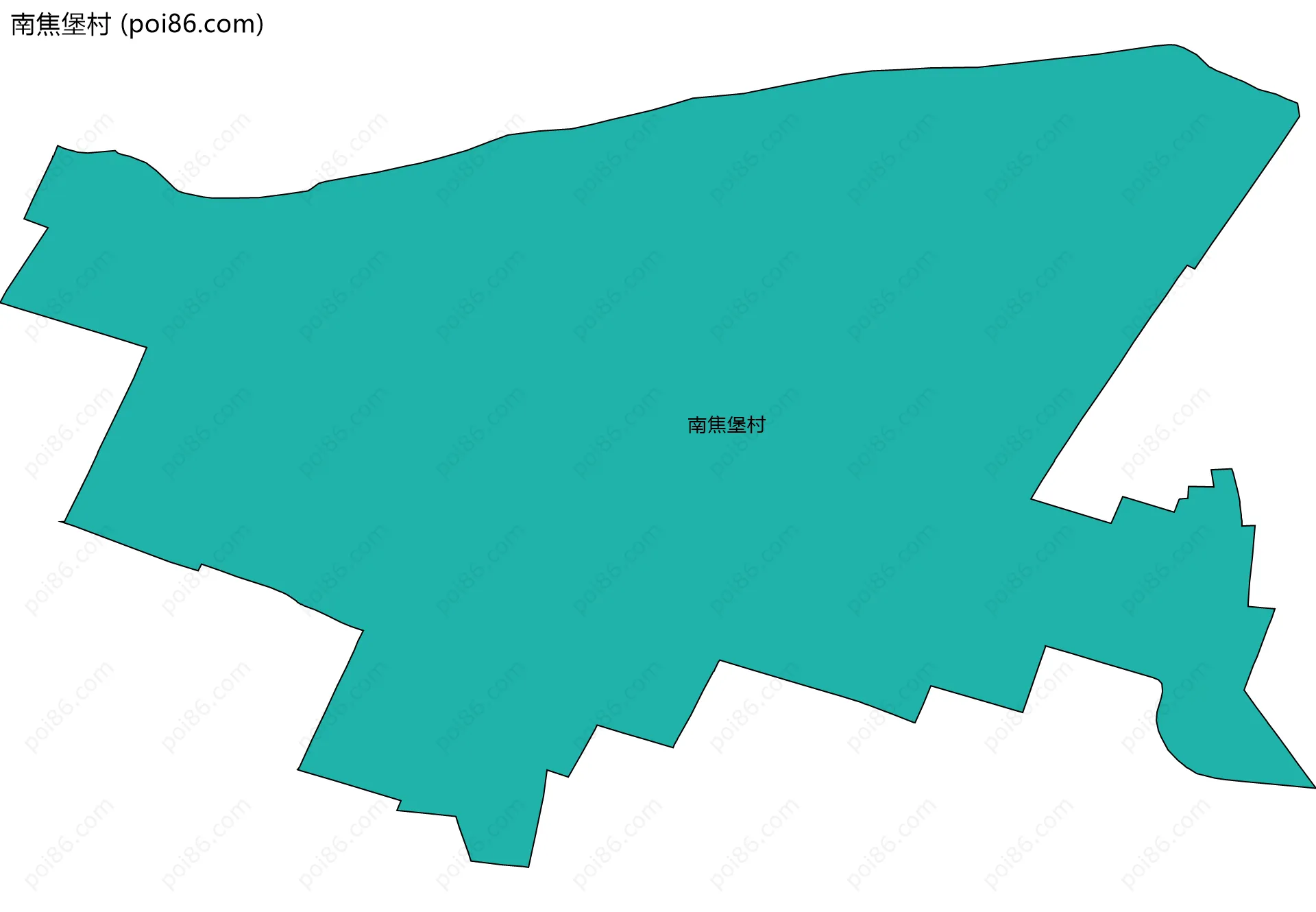 南焦堡村边界地图