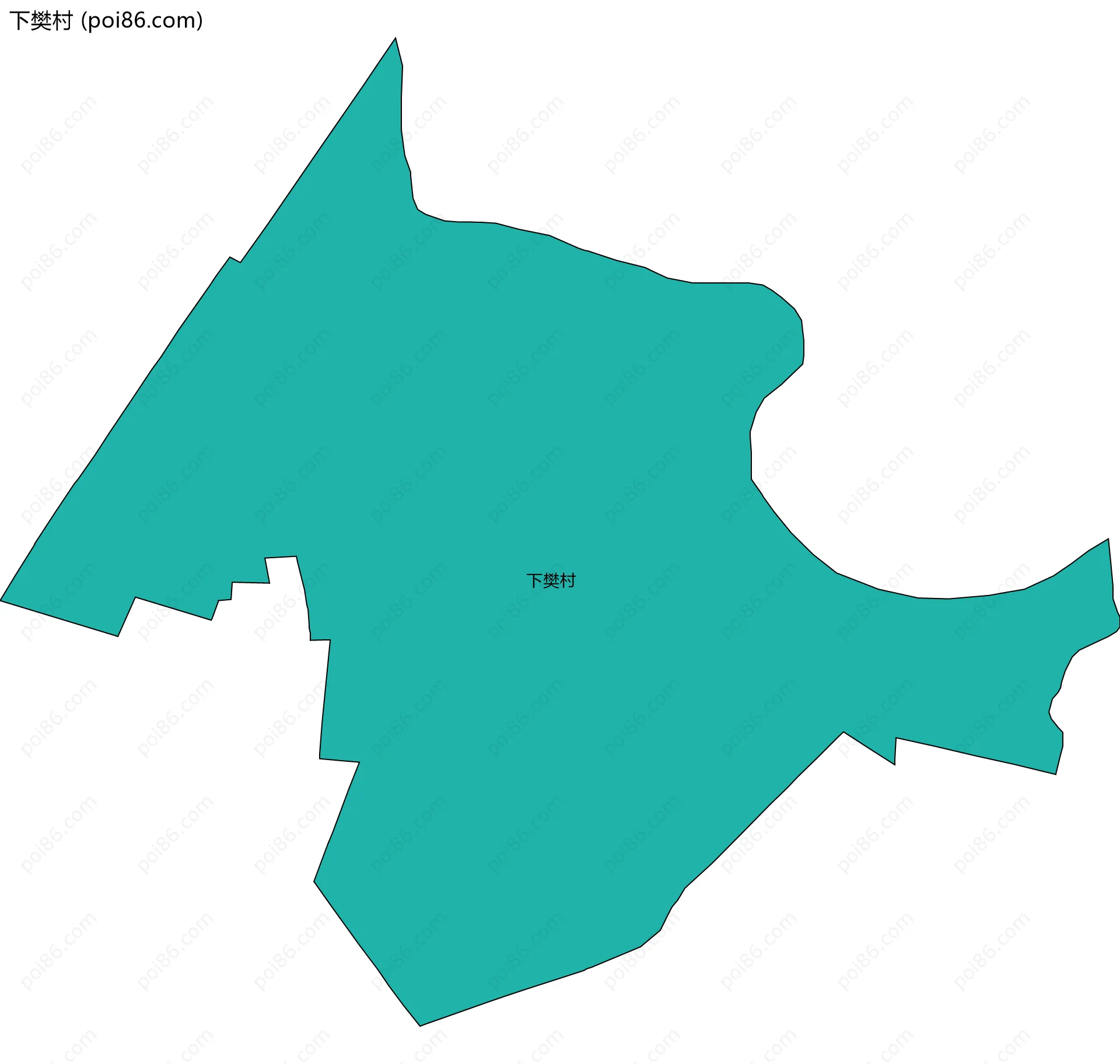 下樊村边界地图