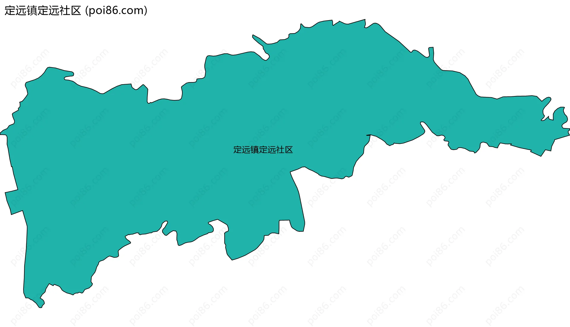 定远镇定远社区边界地图