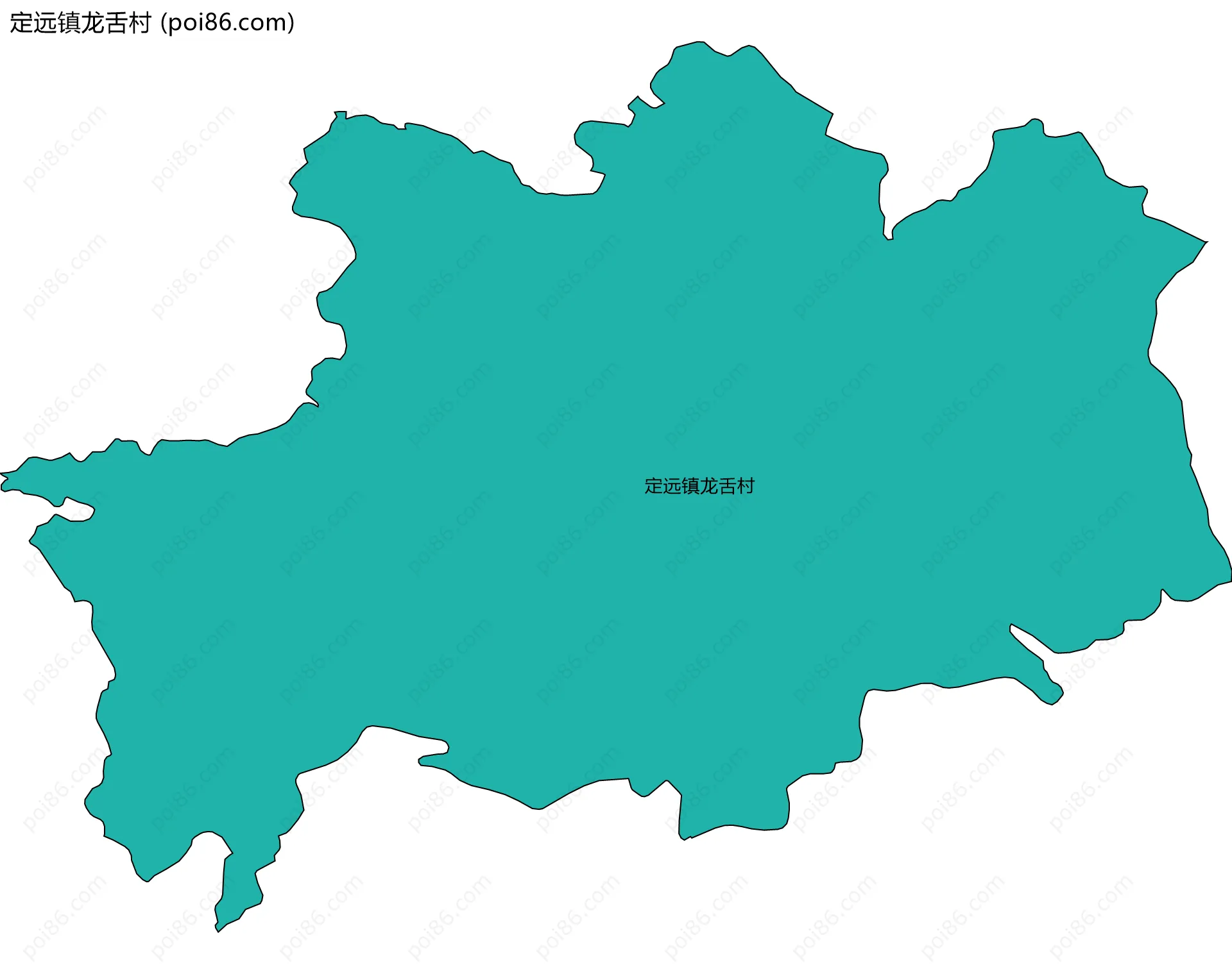 定远镇龙舌村边界地图