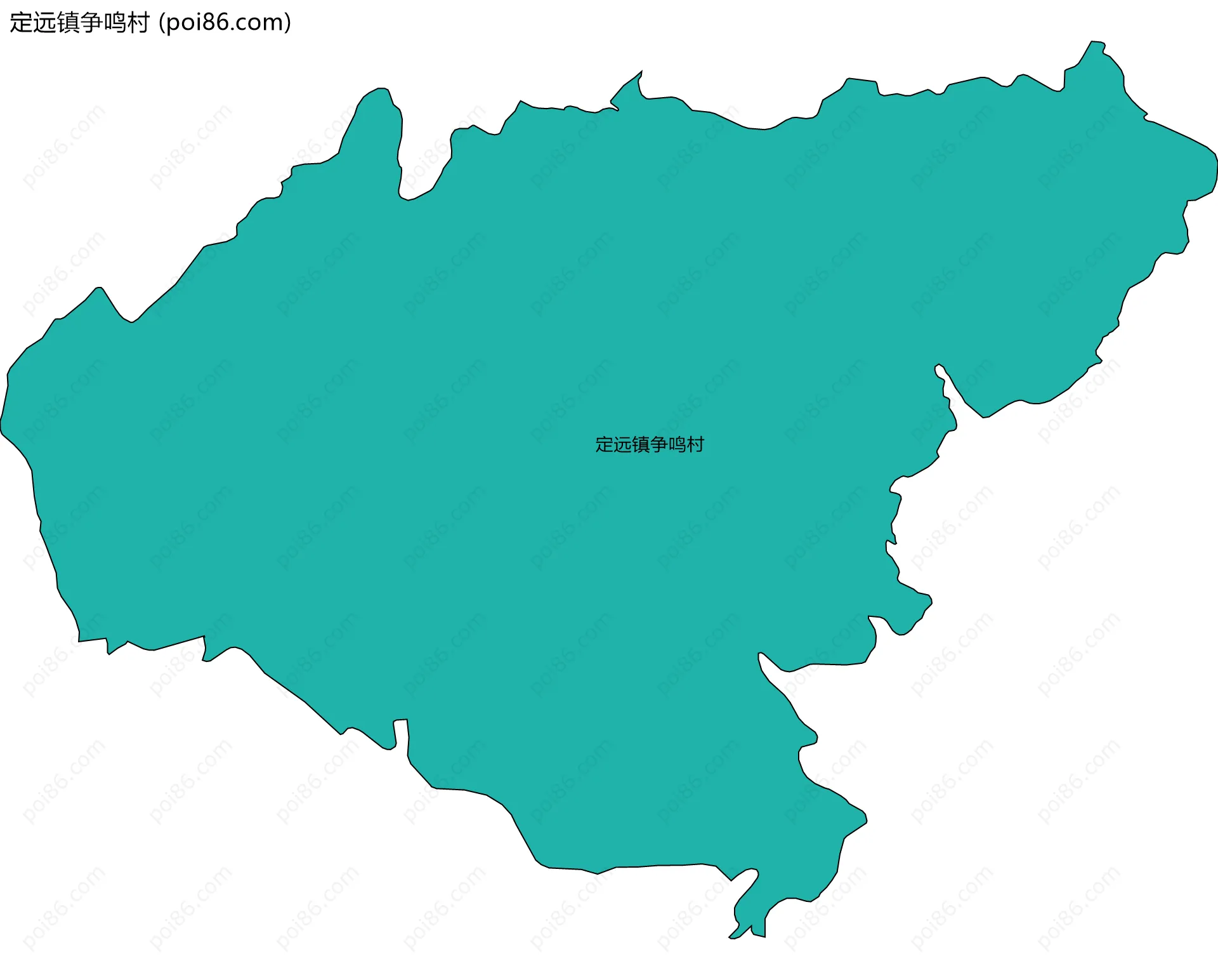 定远镇争鸣村边界地图