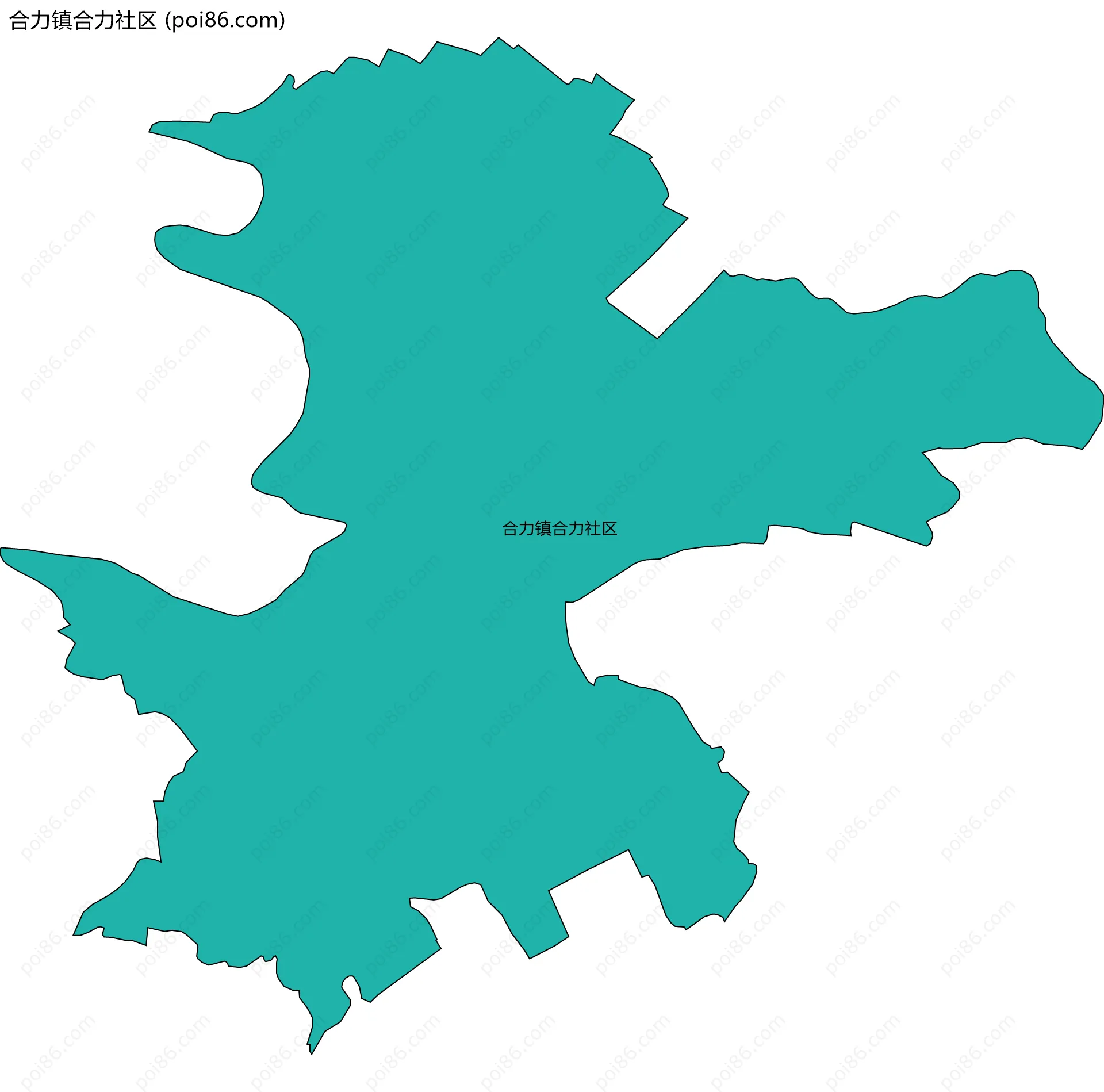 合力镇合力社区边界地图