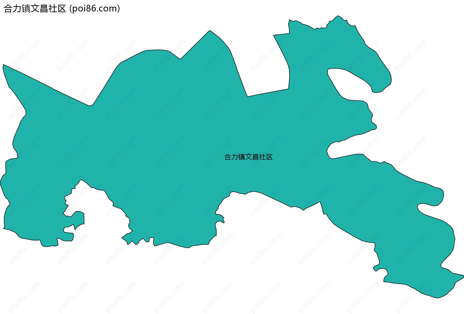 合力镇文昌社区边界地图
