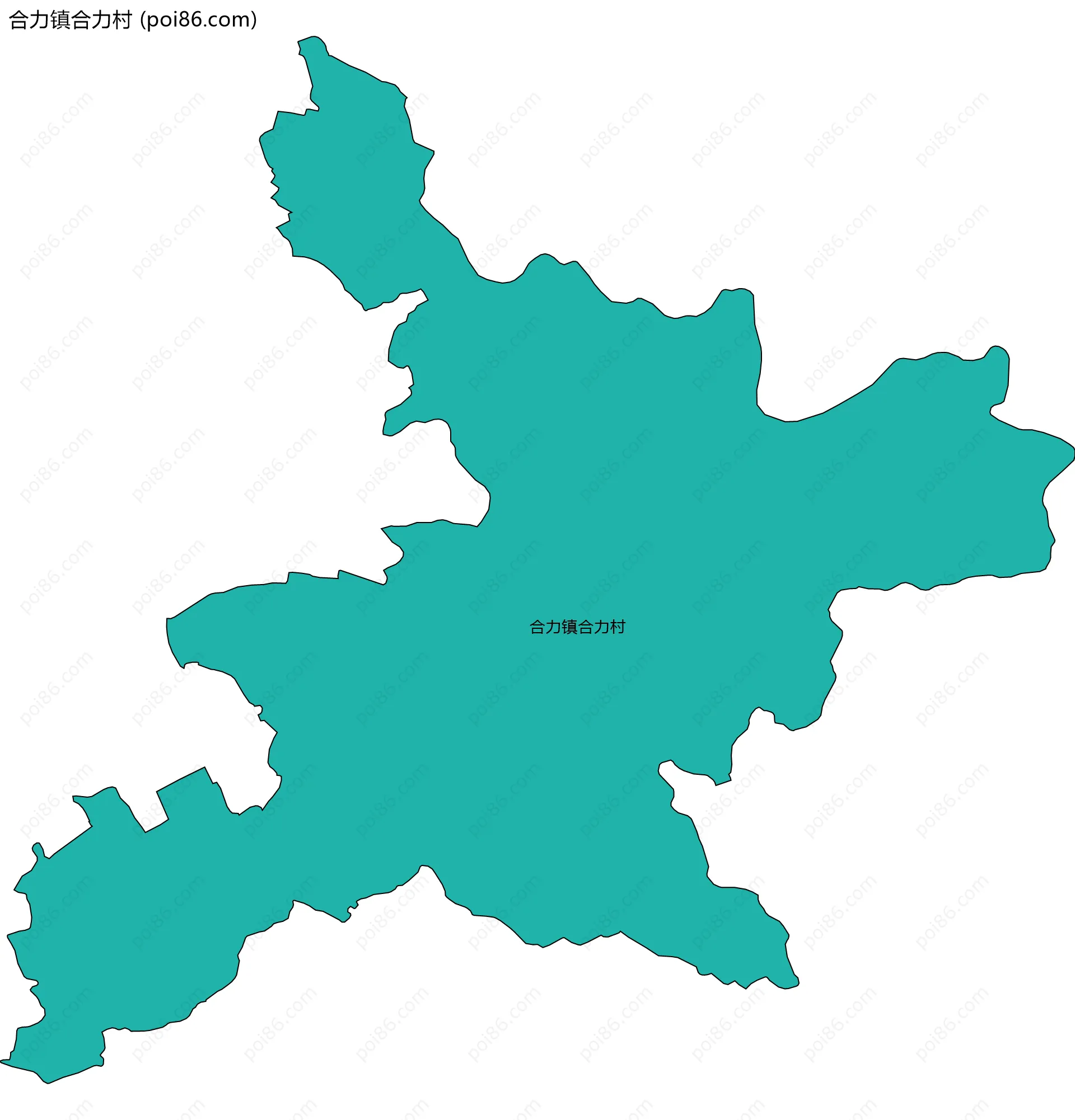 合力镇合力村边界地图
