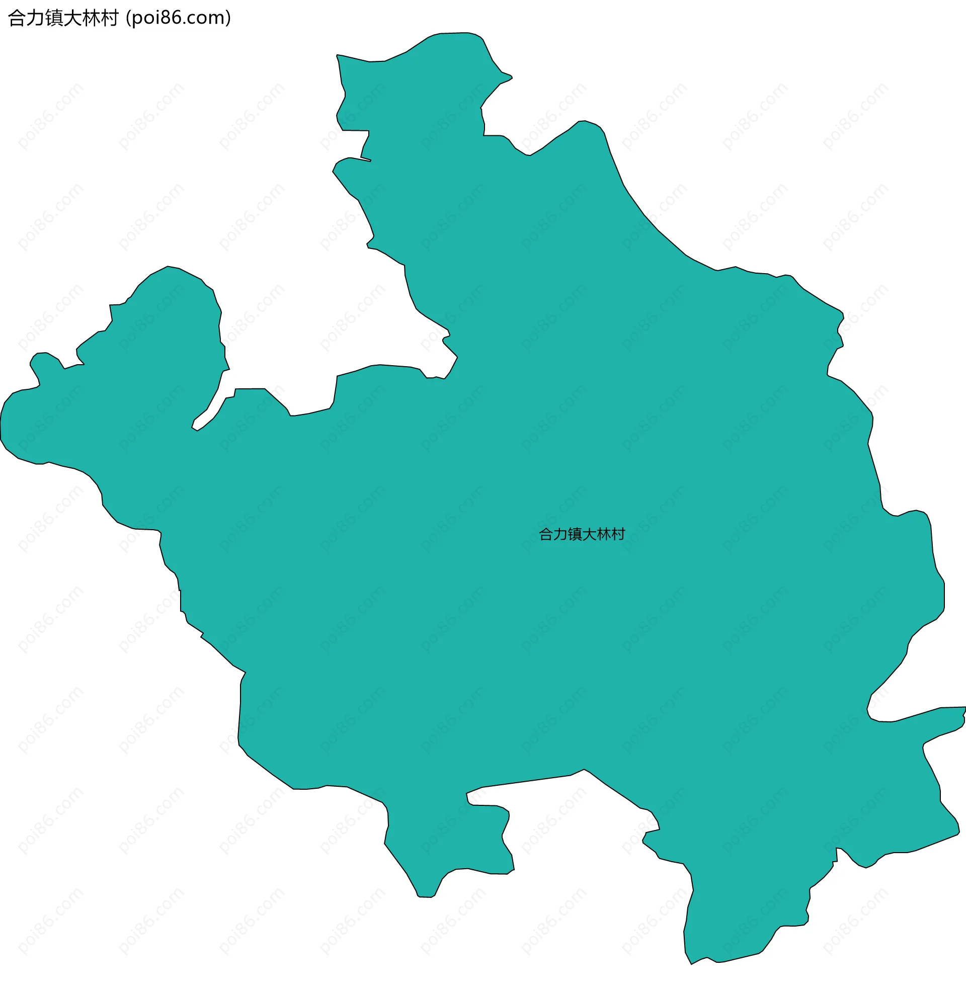 合力镇大林村边界地图