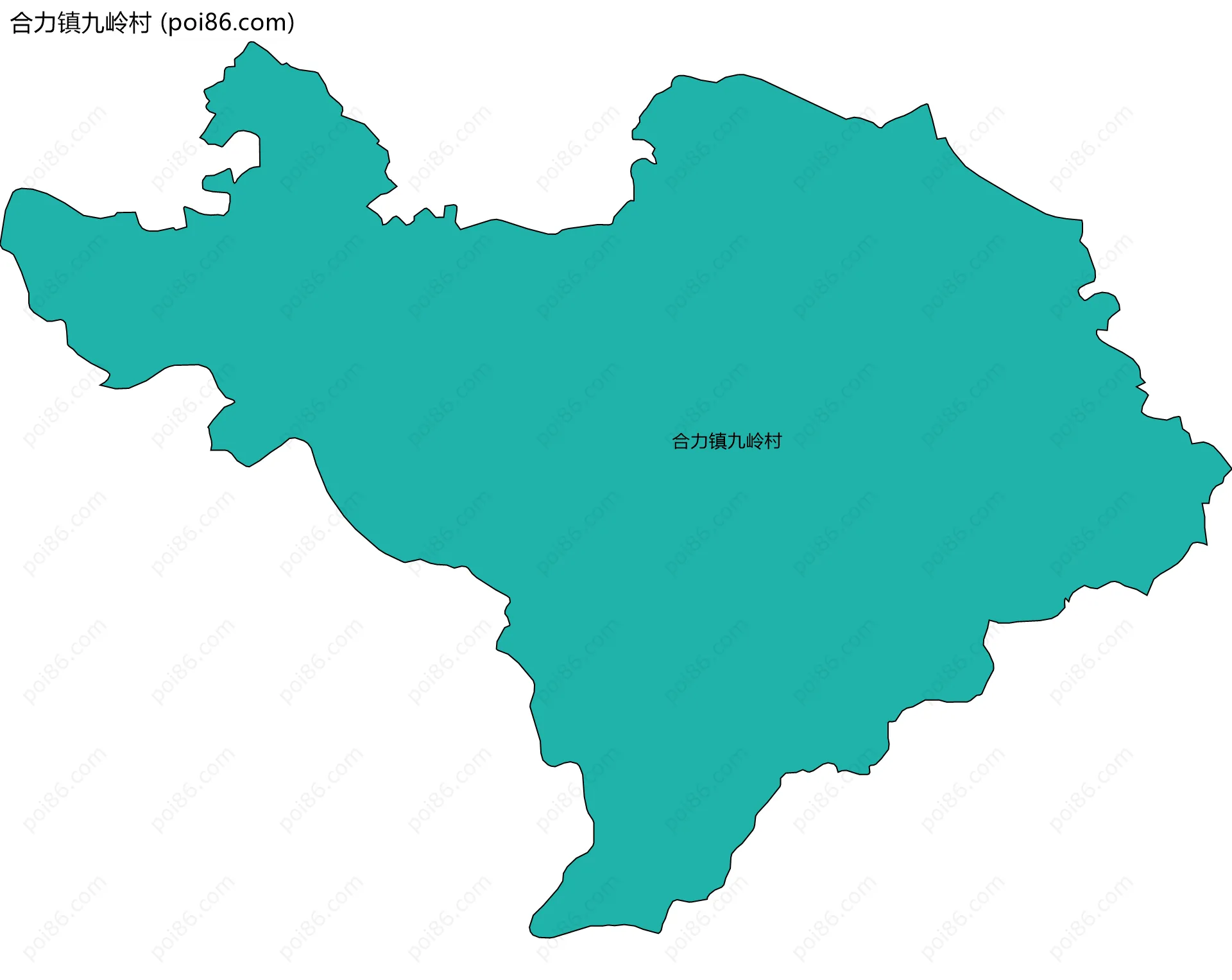 合力镇九岭村边界地图