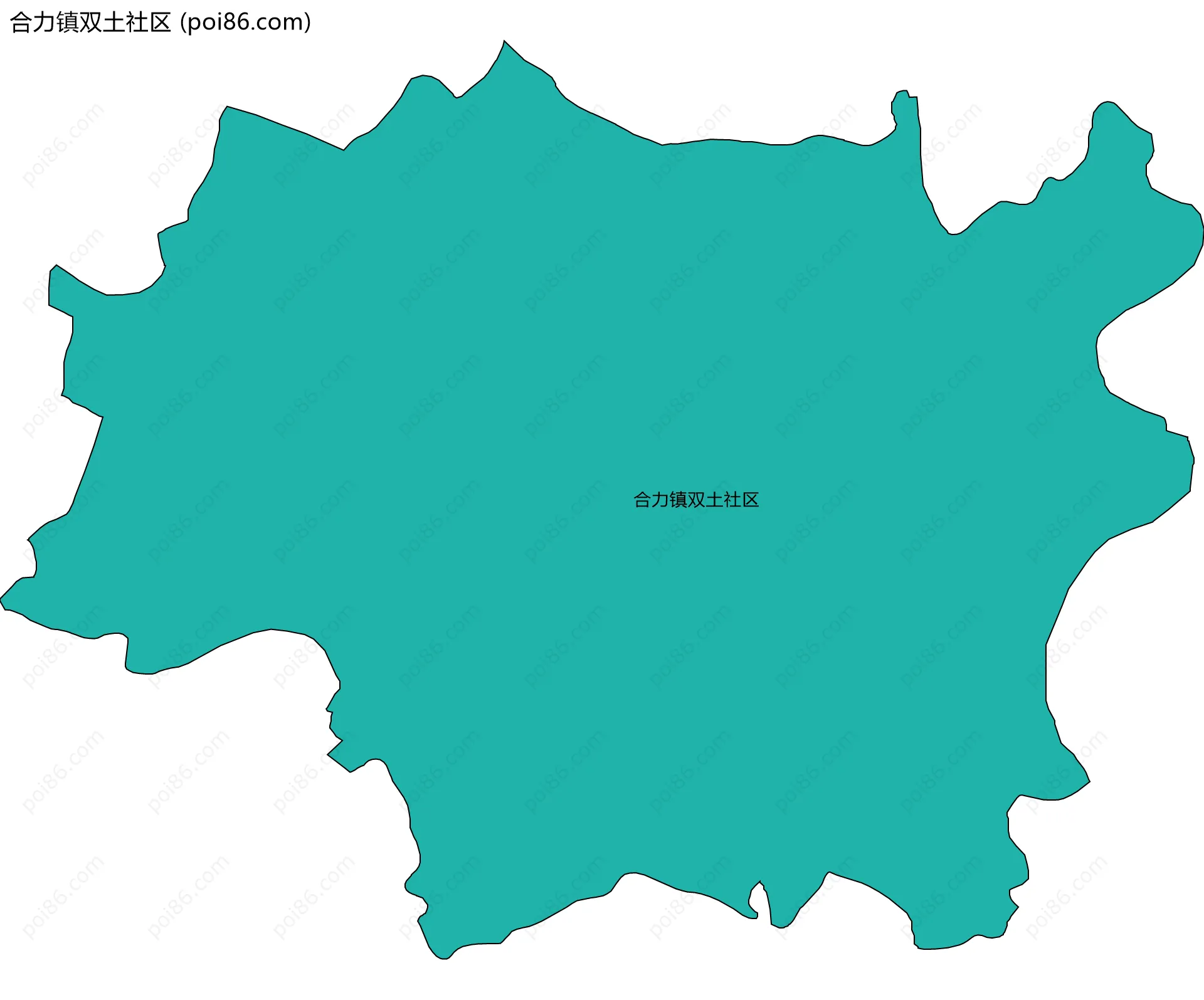 合力镇双土社区边界地图