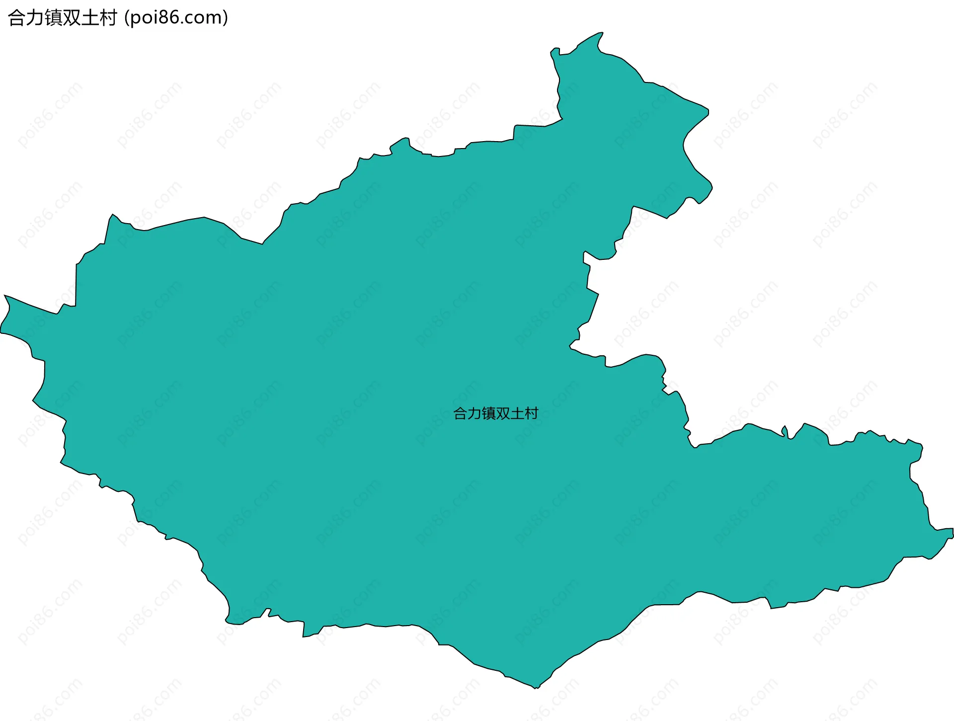 合力镇双土村边界地图