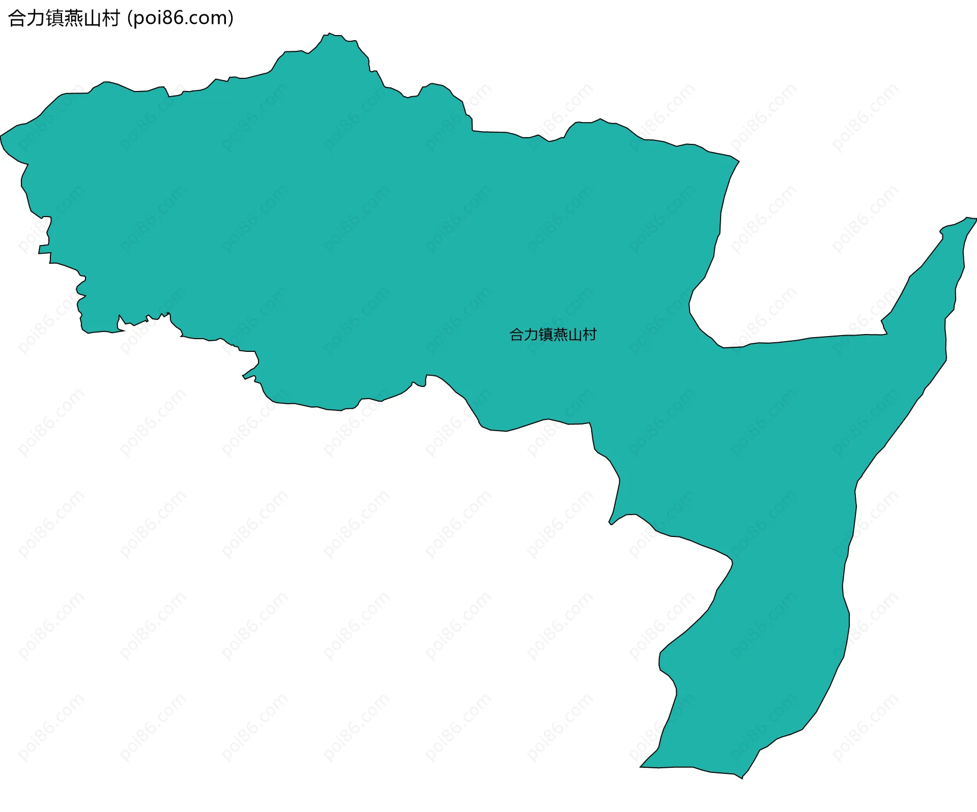 合力镇燕山村边界地图
