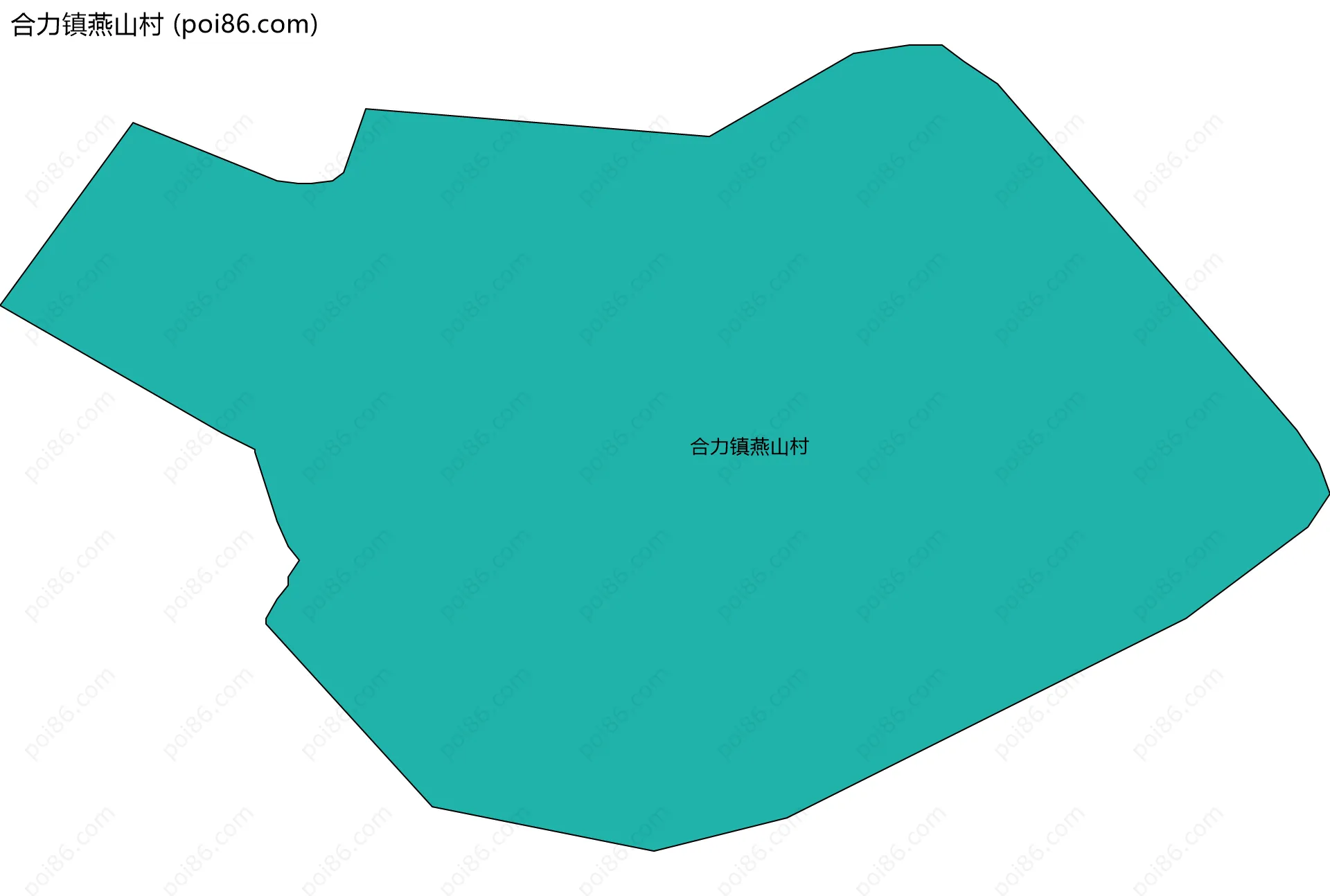 合力镇燕山村边界地图