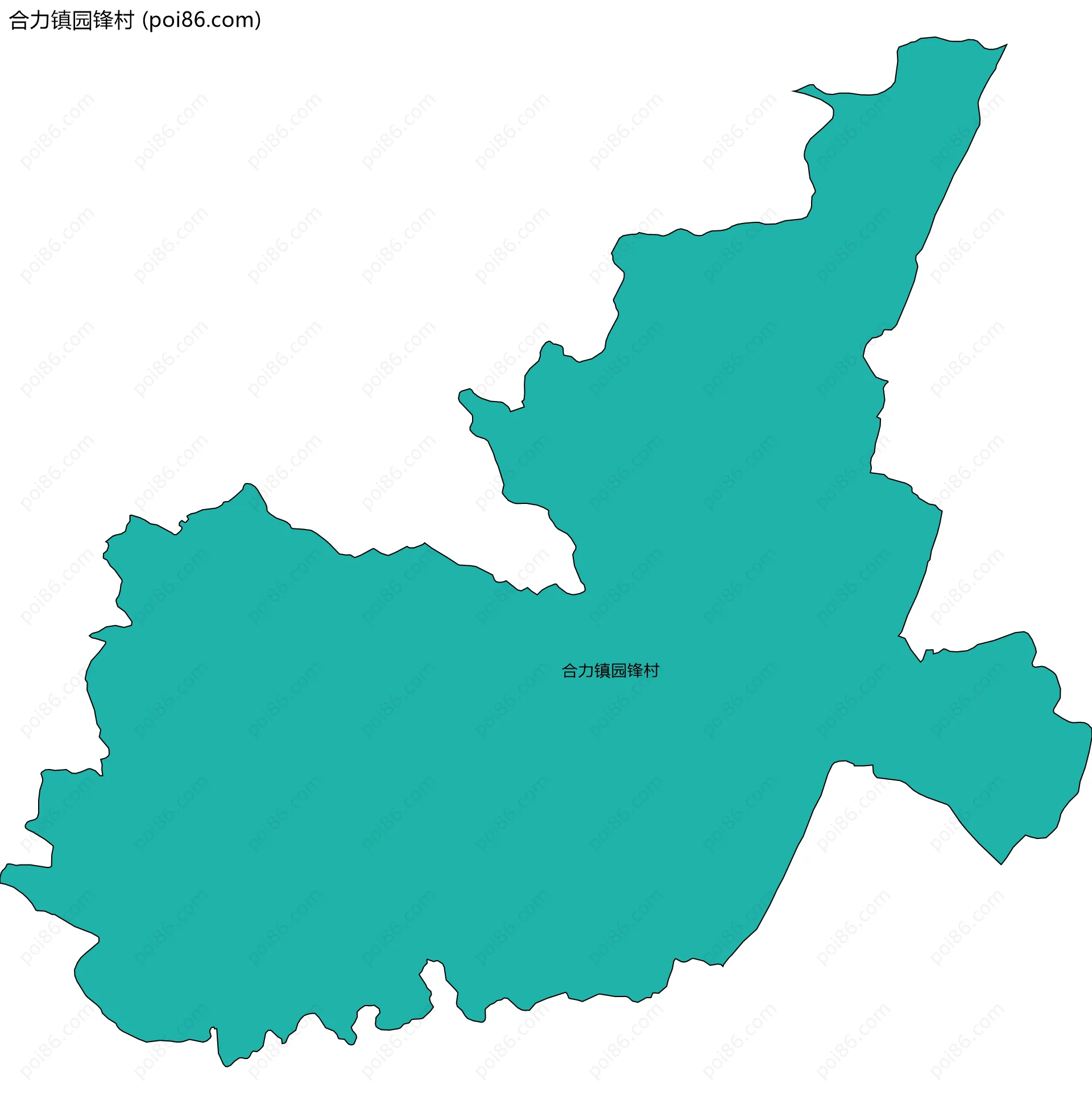 合力镇园锋村边界地图