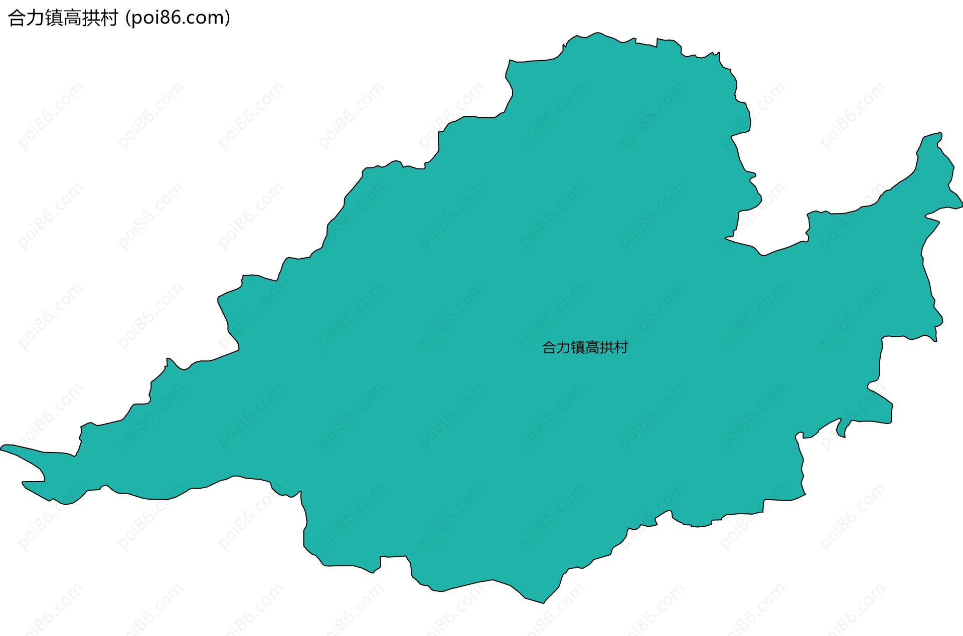 合力镇高拱村边界地图