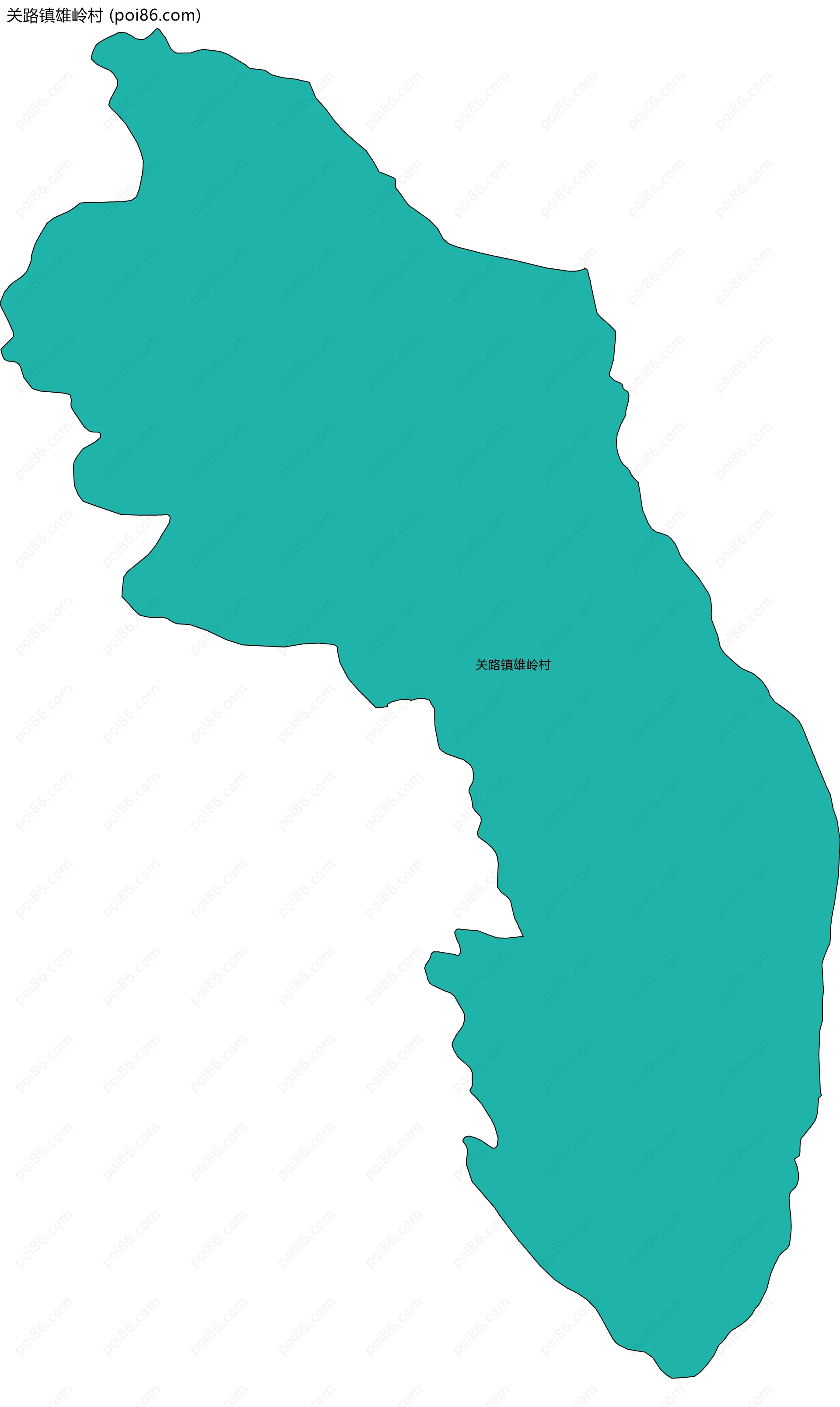 关路镇雄岭村边界地图