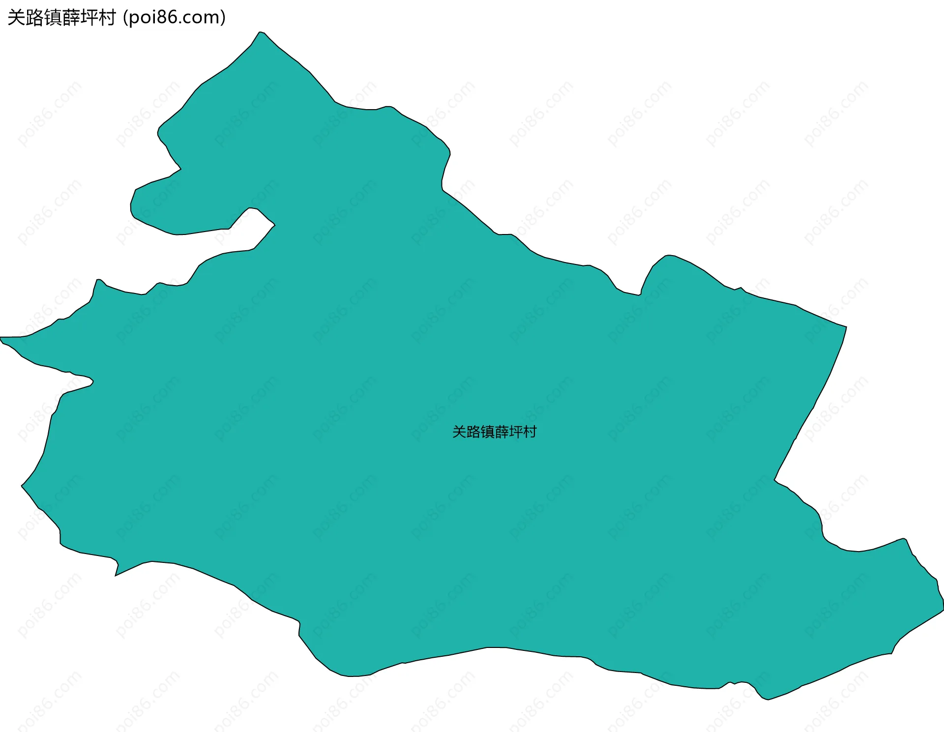 关路镇薛坪村边界地图