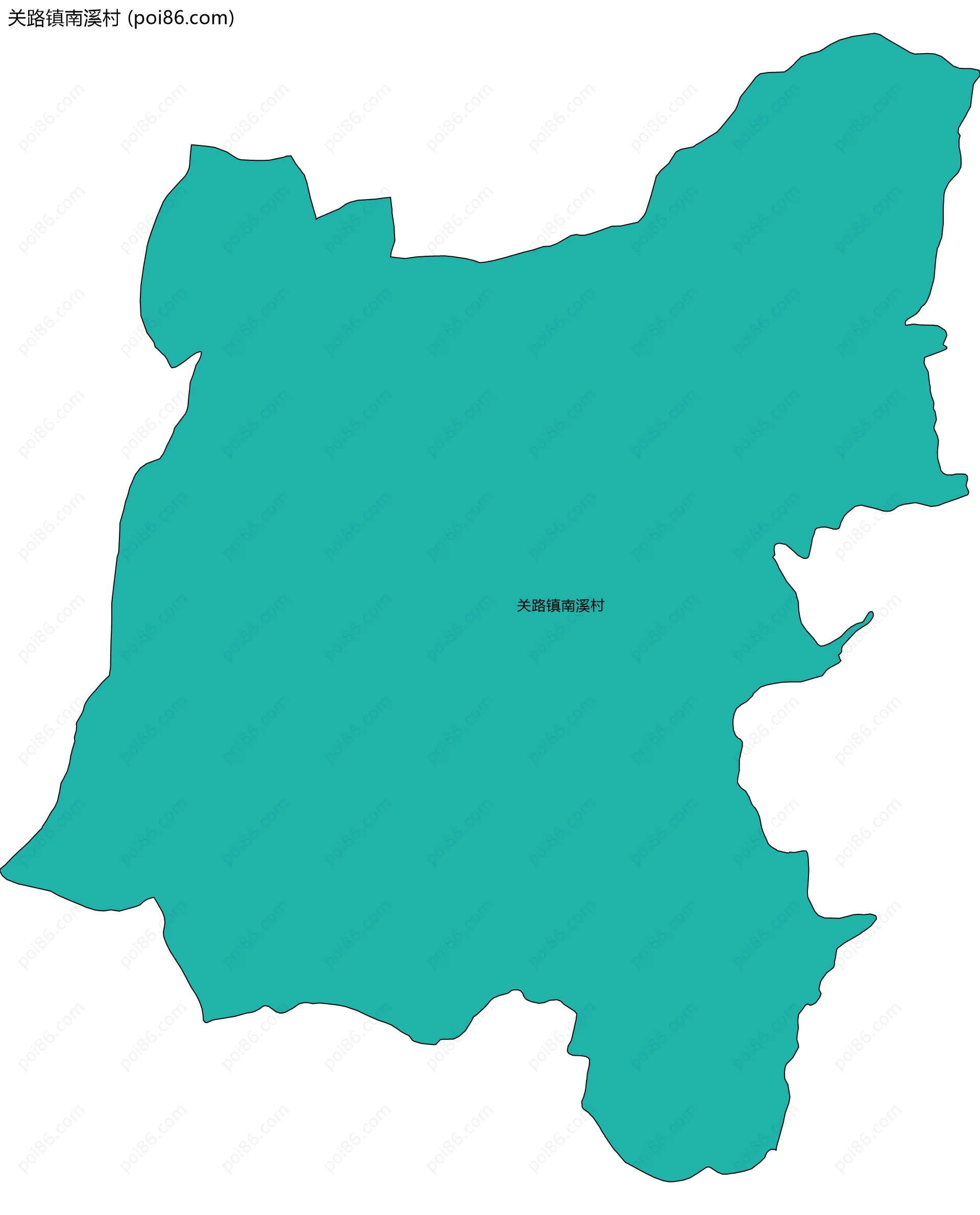关路镇南溪村边界地图