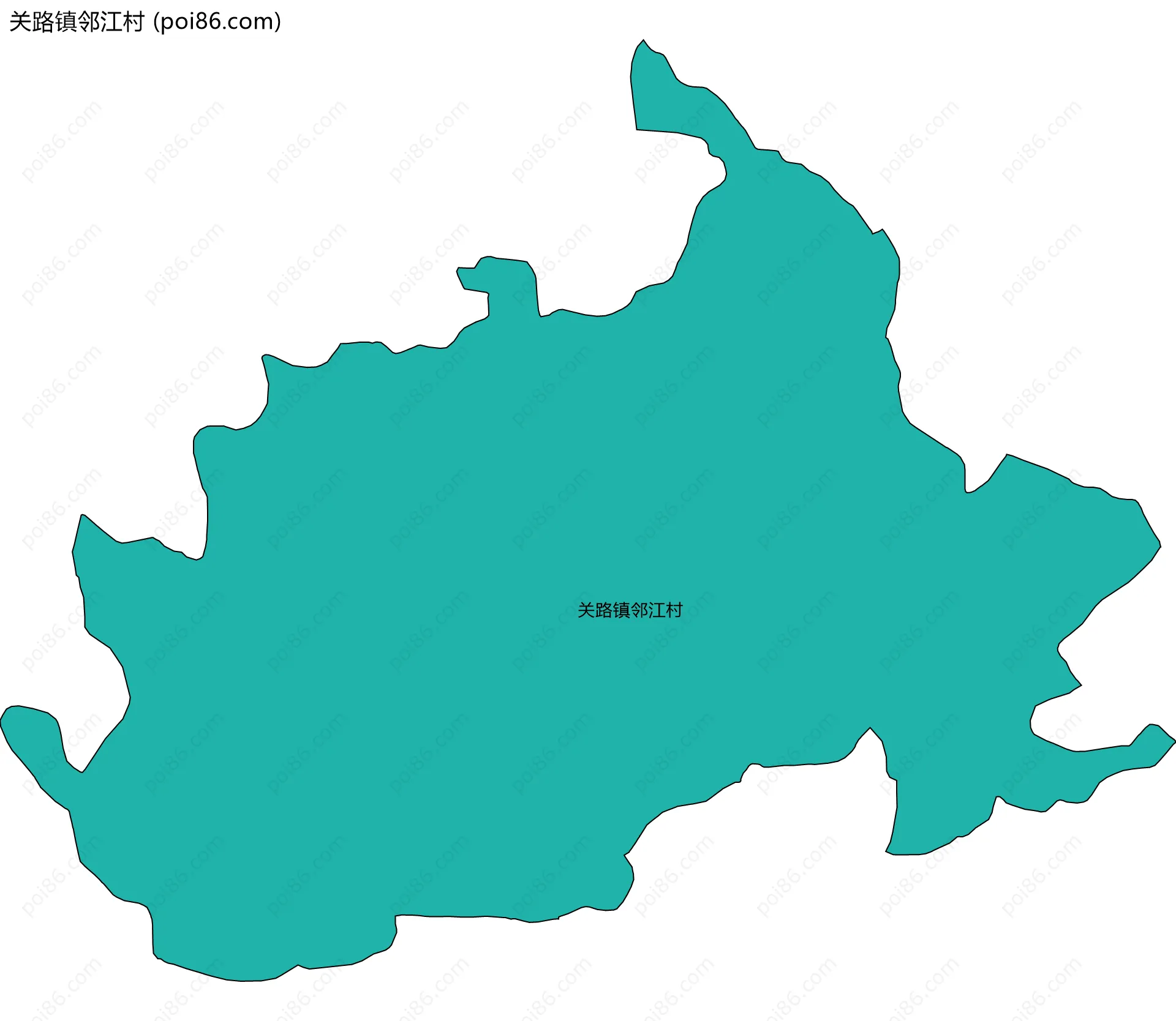 关路镇邻江村边界地图