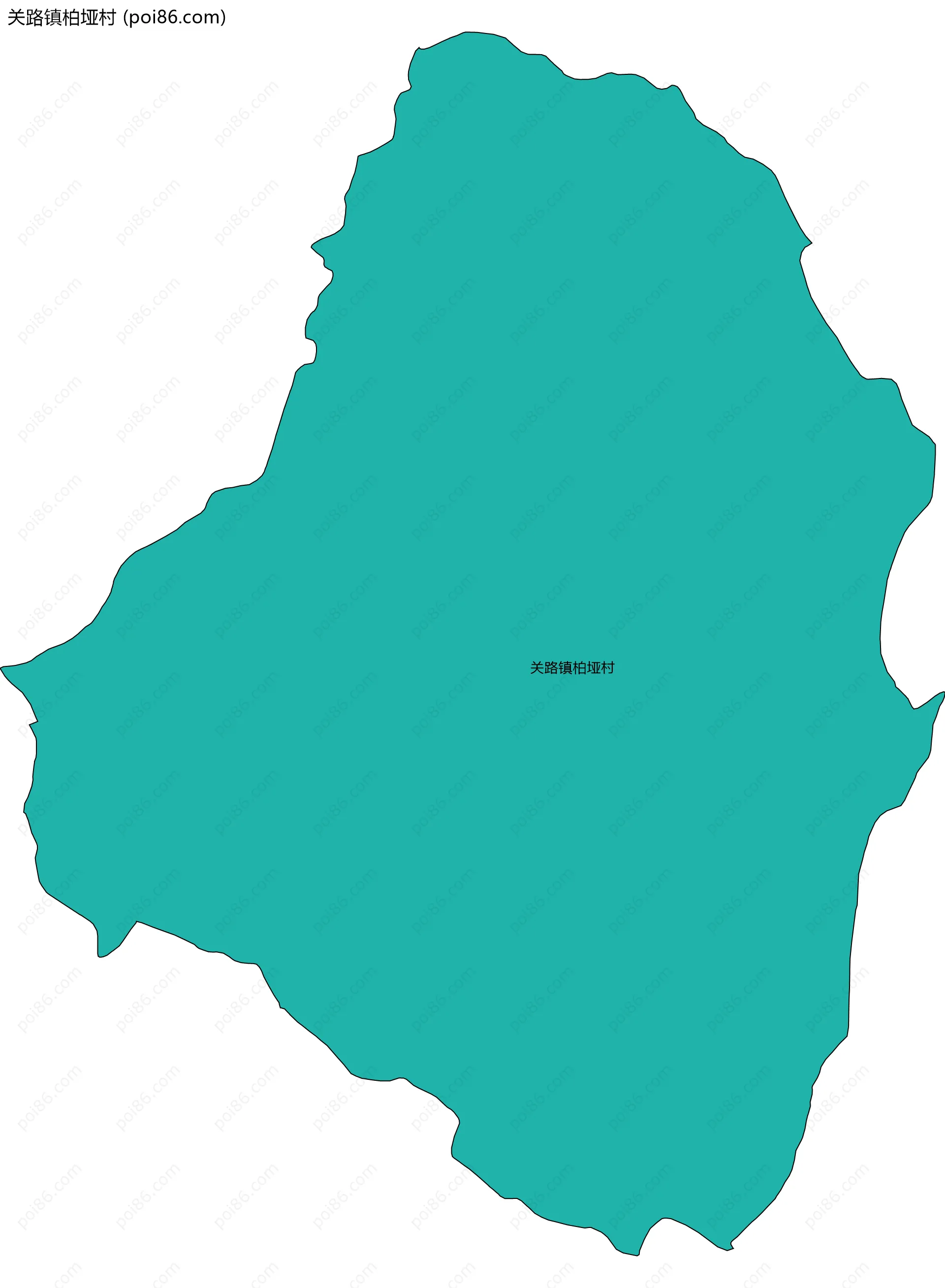 关路镇柏垭村边界地图