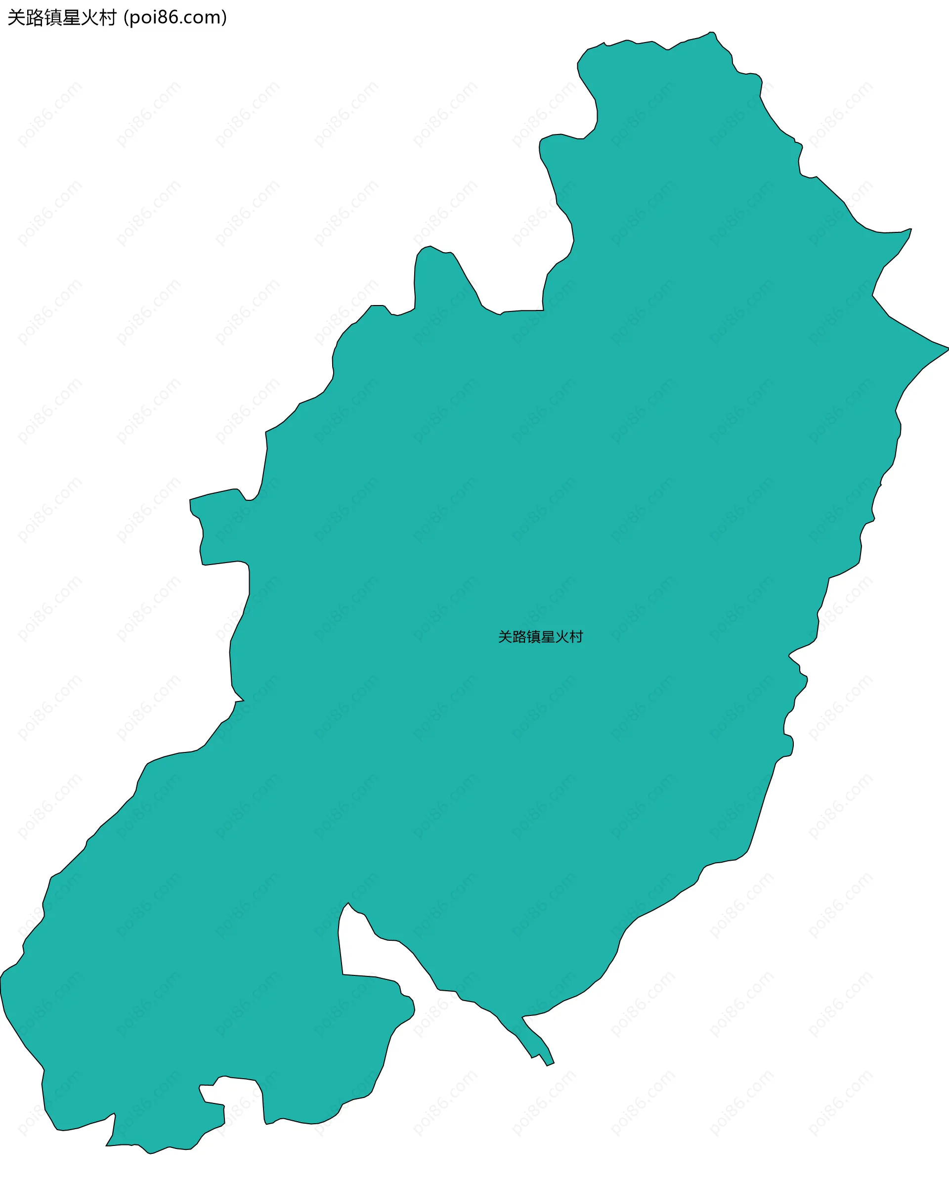 关路镇星火村边界地图