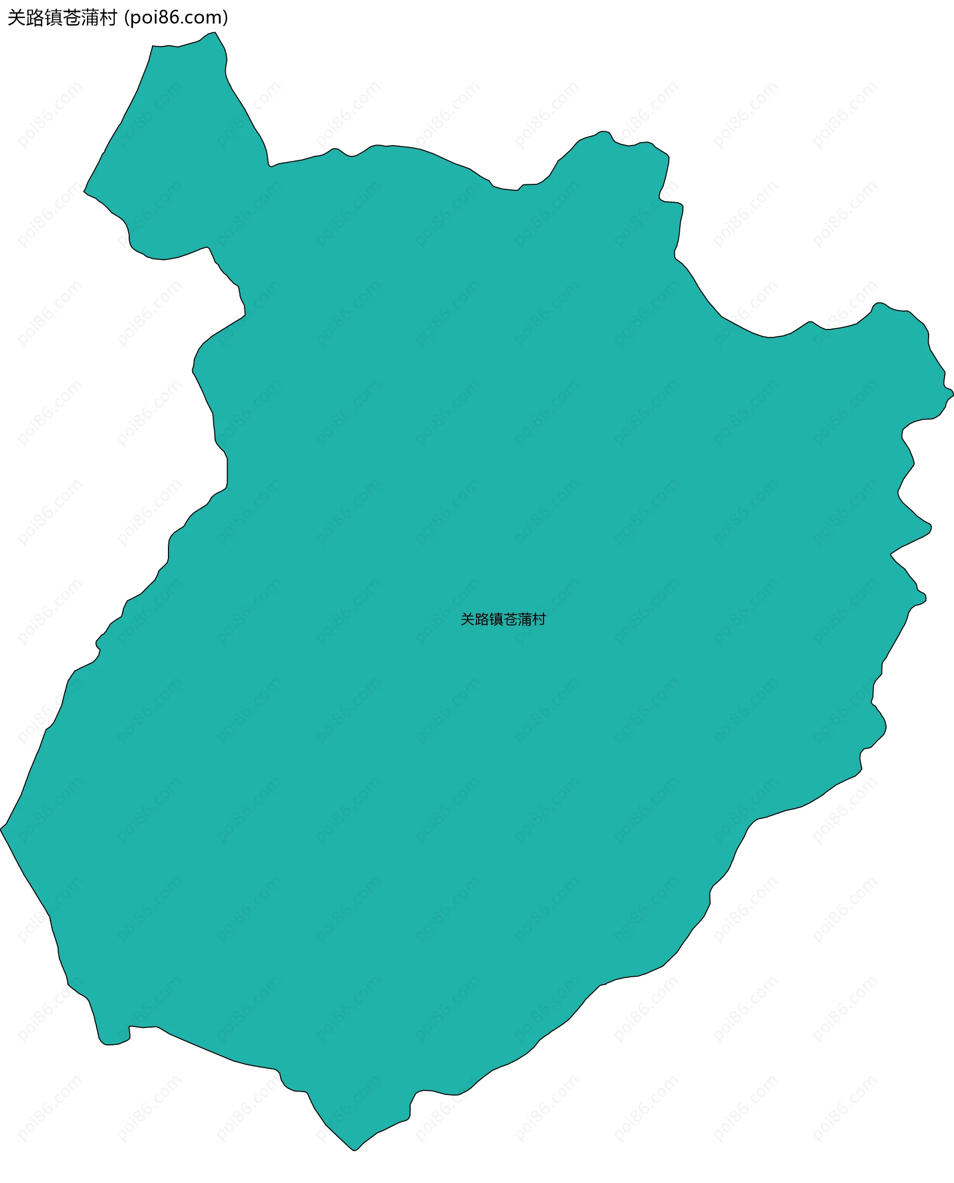 关路镇苍蒲村边界地图