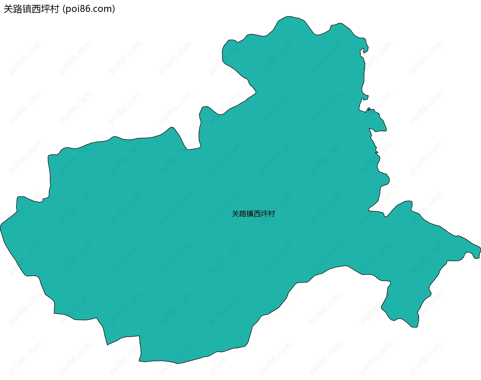 关路镇西坪村边界地图