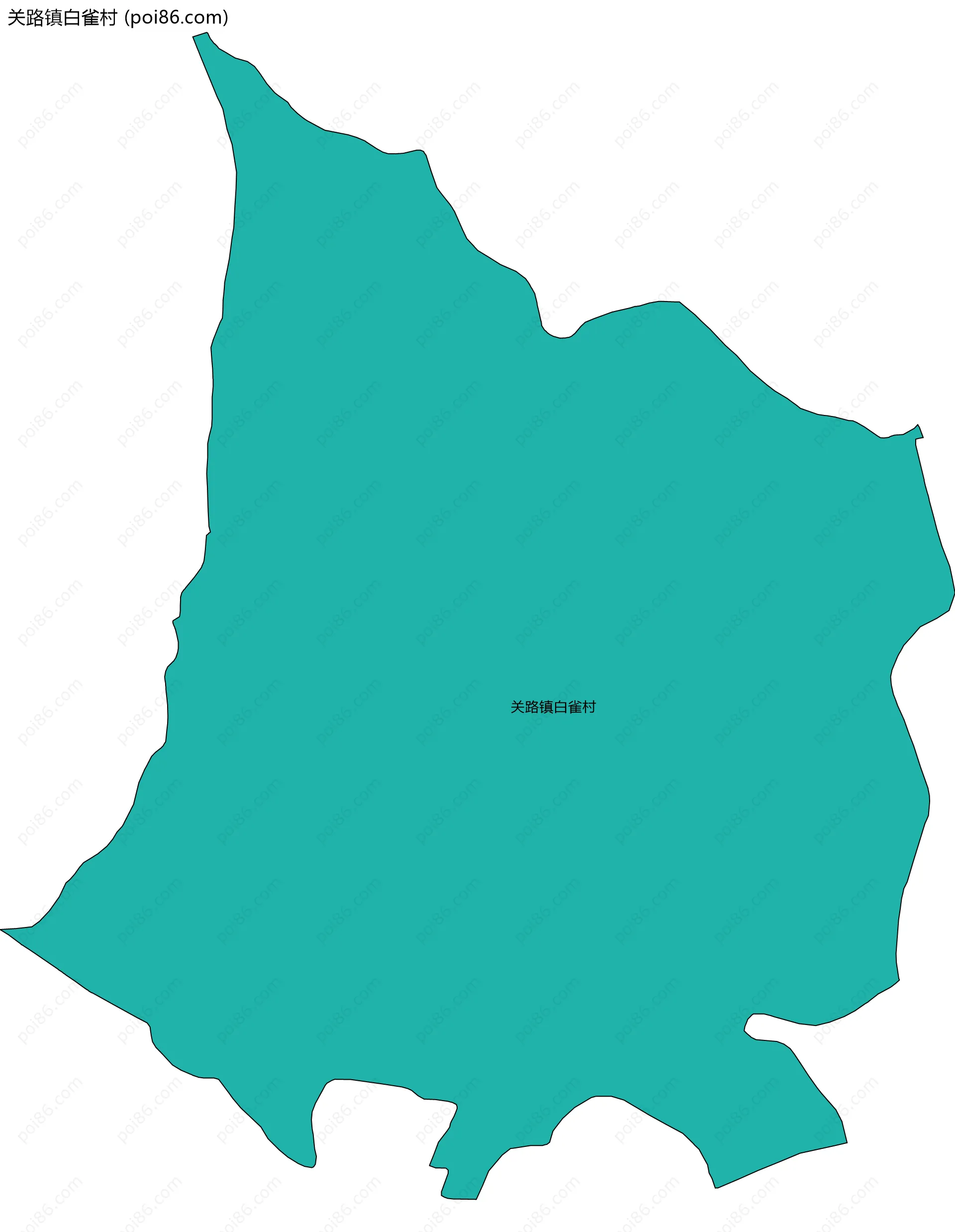 关路镇白雀村边界地图