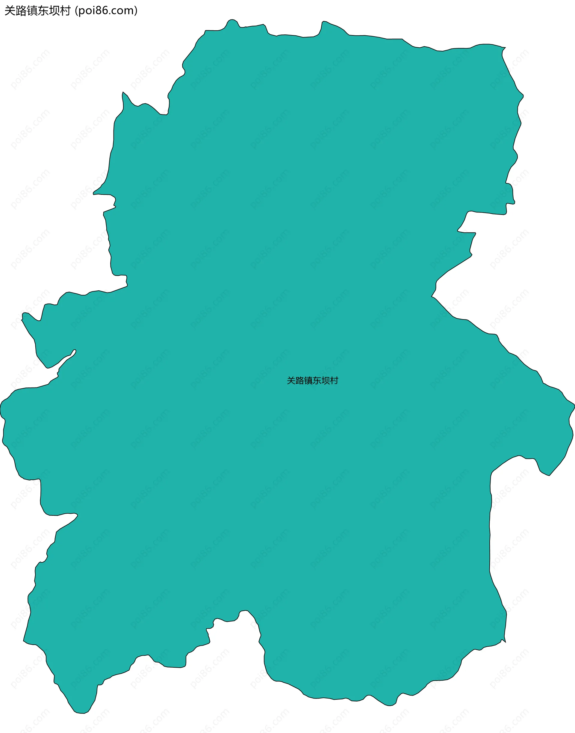 关路镇东坝村边界地图