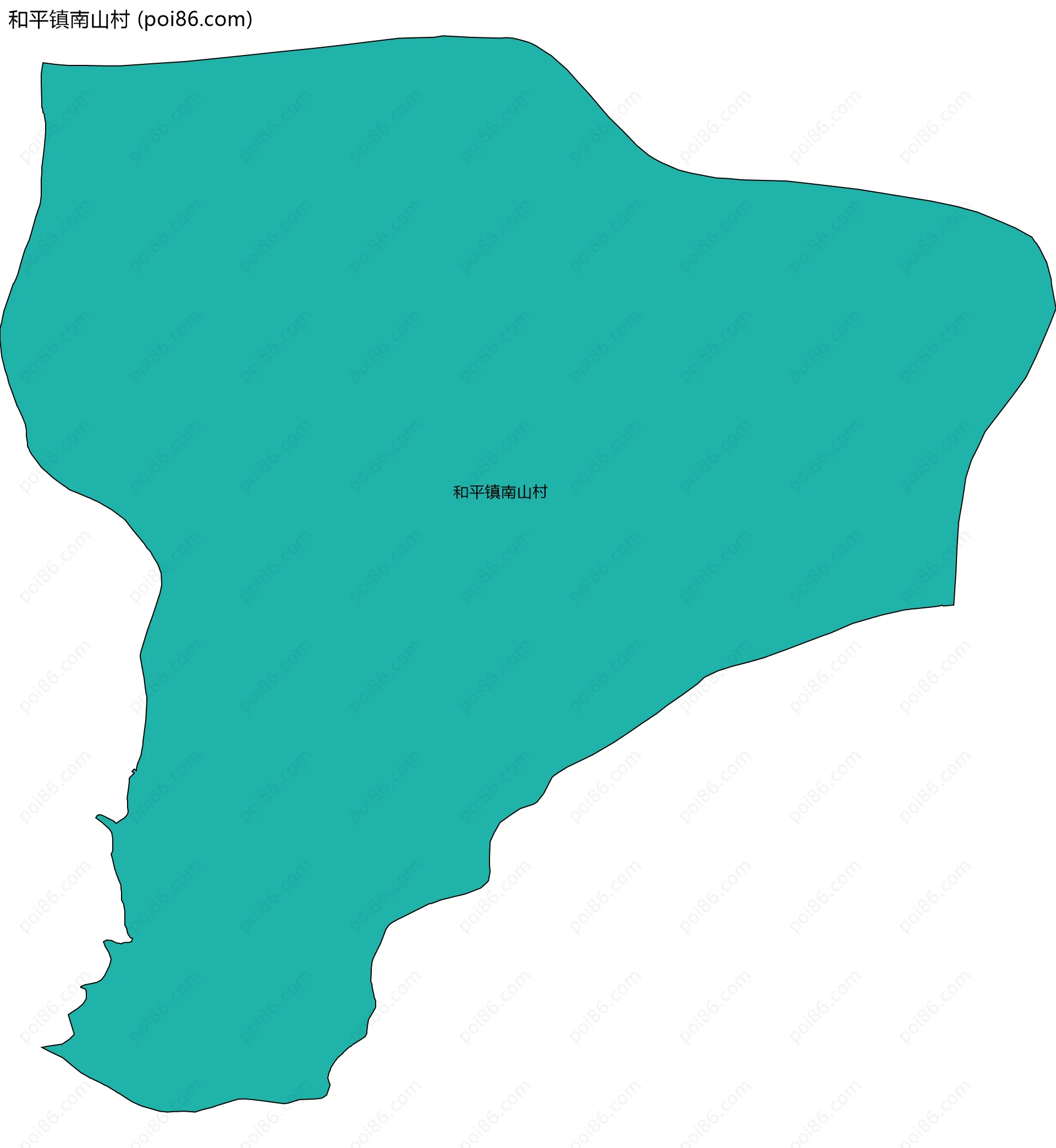 和平镇南山村边界地图
