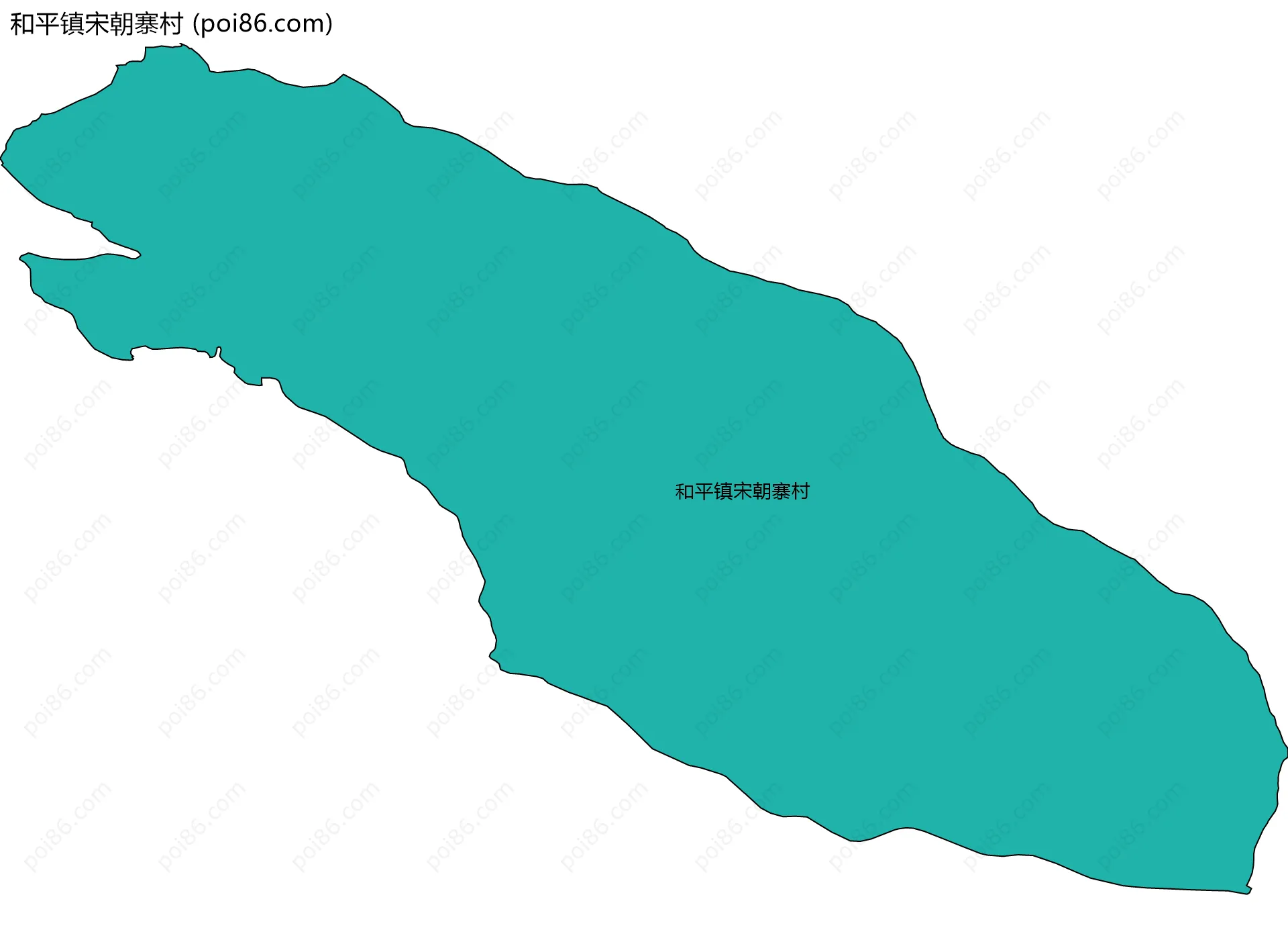 和平镇宋朝寨村边界地图