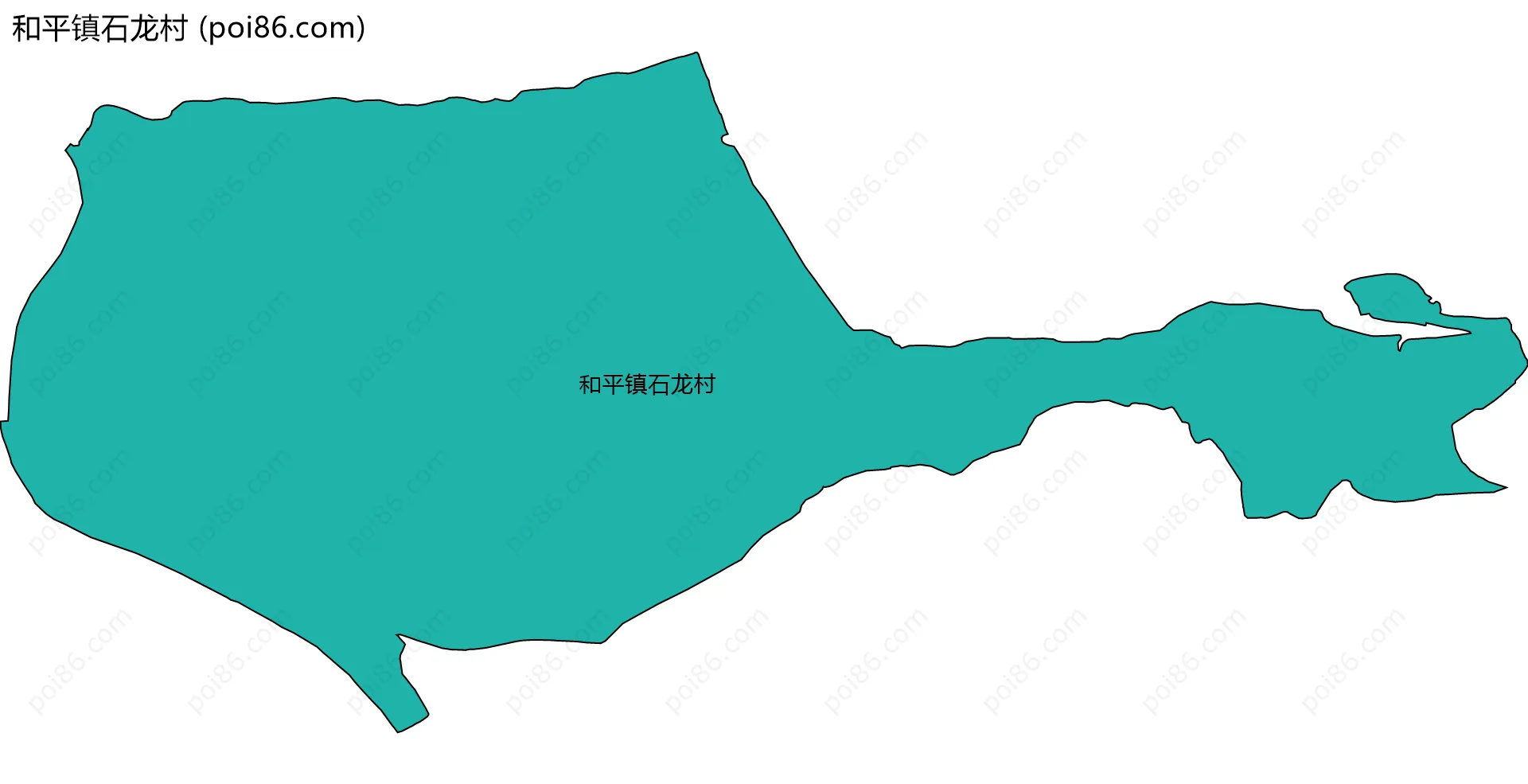 和平镇石龙村边界地图