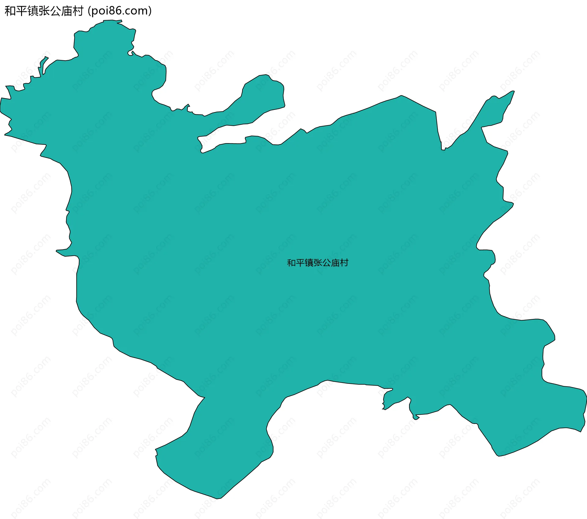 和平镇张公庙村边界地图