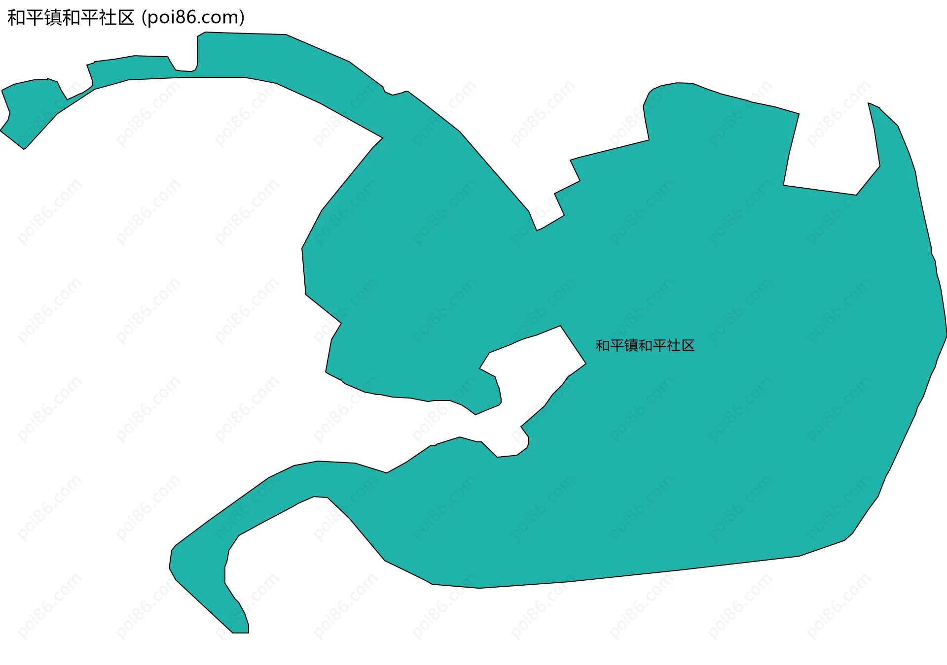 和平镇和平社区边界地图
