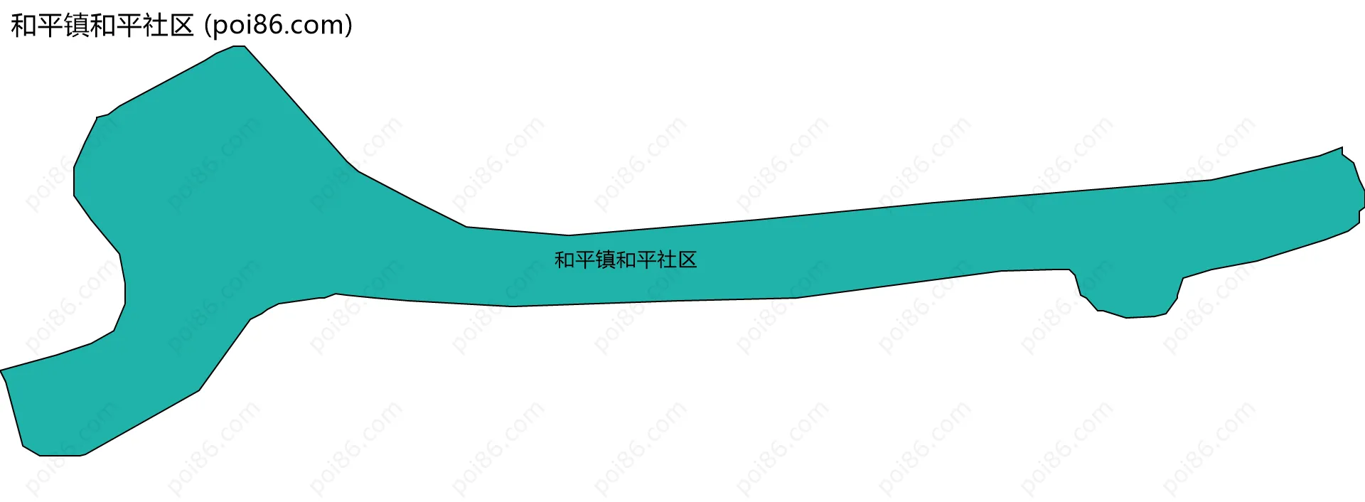 和平镇和平社区边界地图