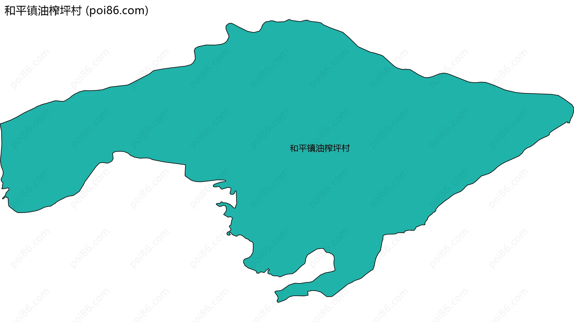 和平镇油榨坪村边界地图