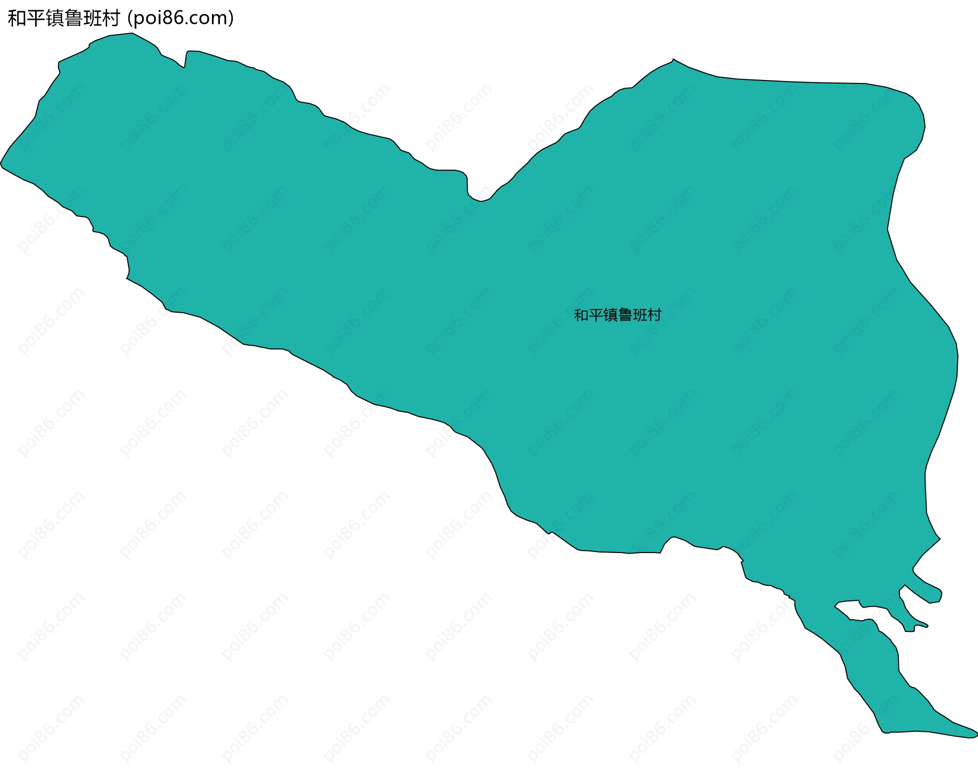 和平镇鲁班村边界地图