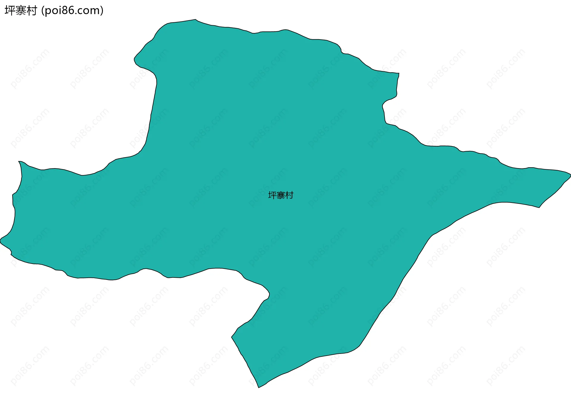 坪寨村边界地图