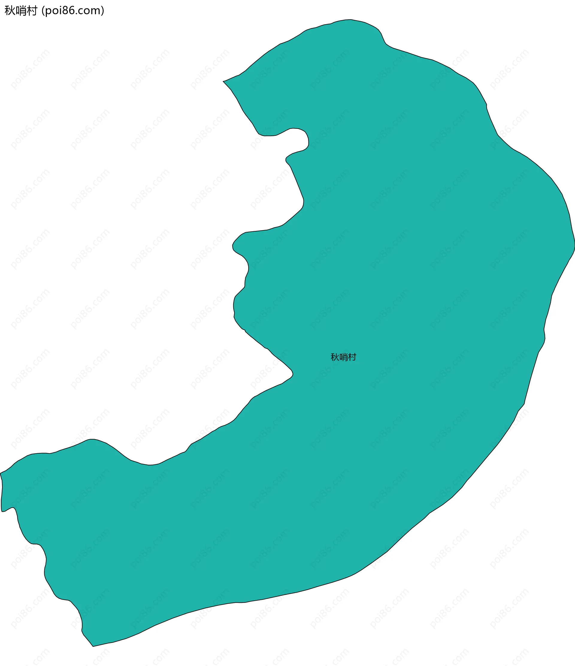 秋哨村边界地图