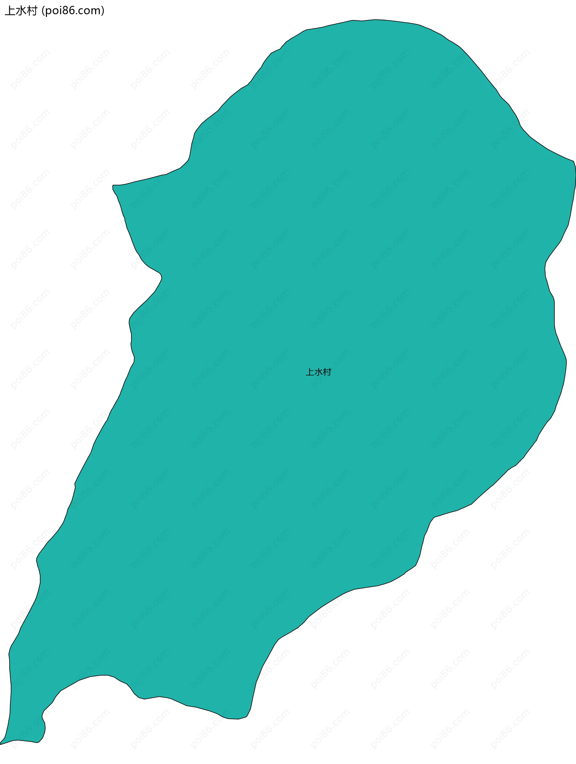 上水村边界地图