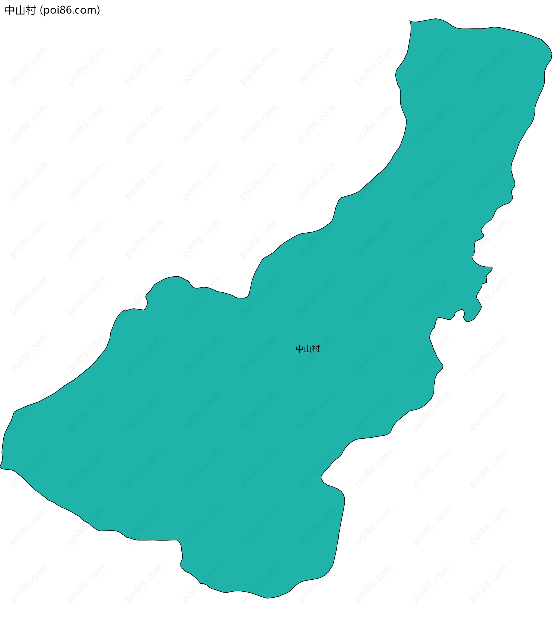 中山村边界地图