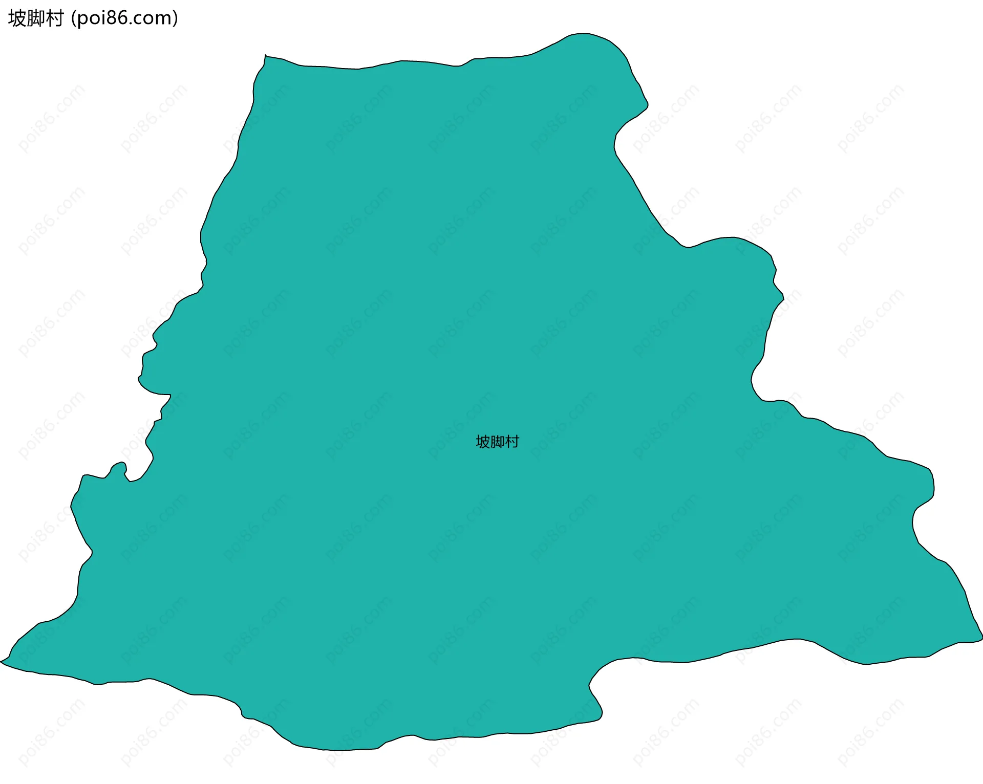 坡脚村边界地图