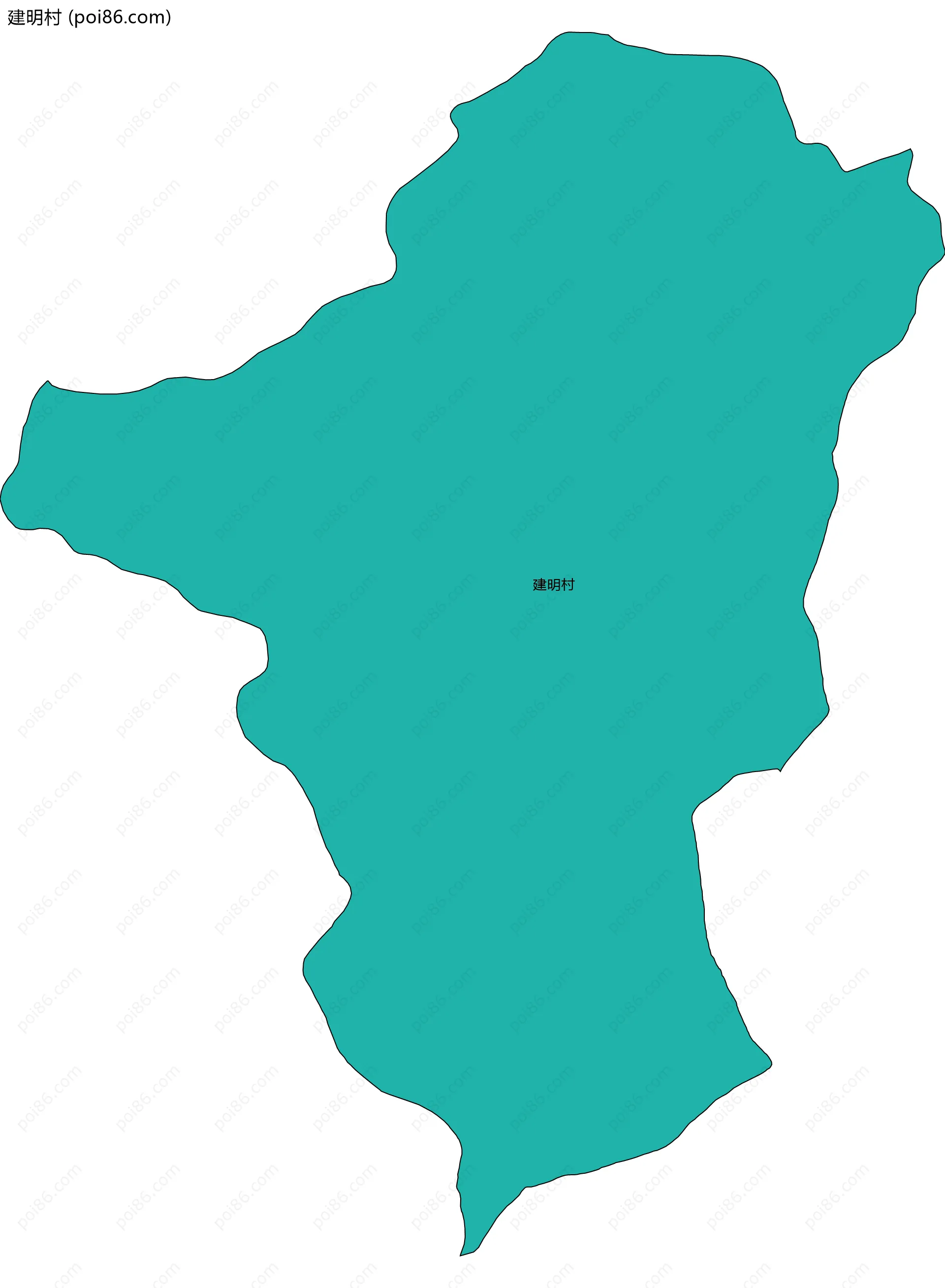 建明村边界地图