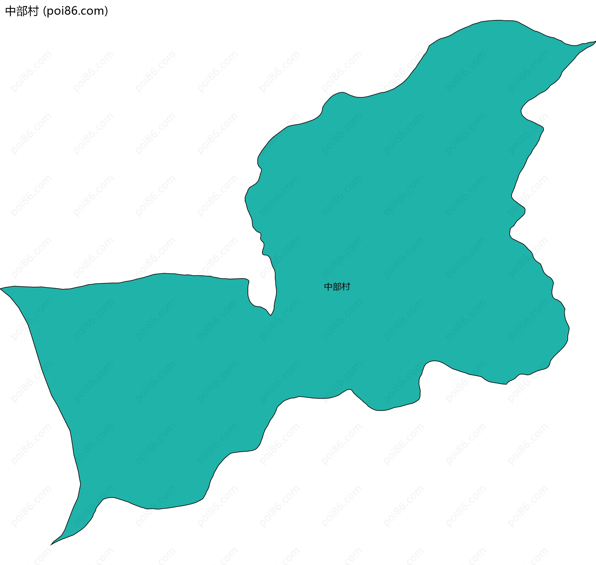 中部村边界地图