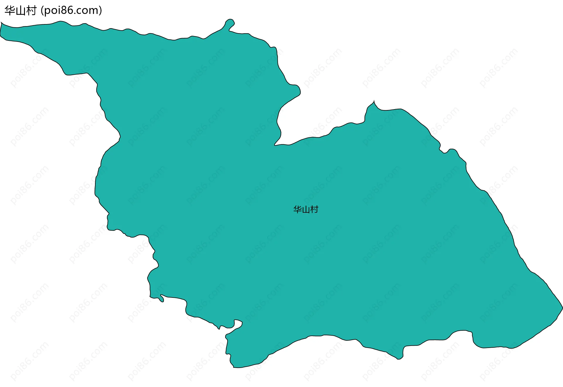 华山村边界地图