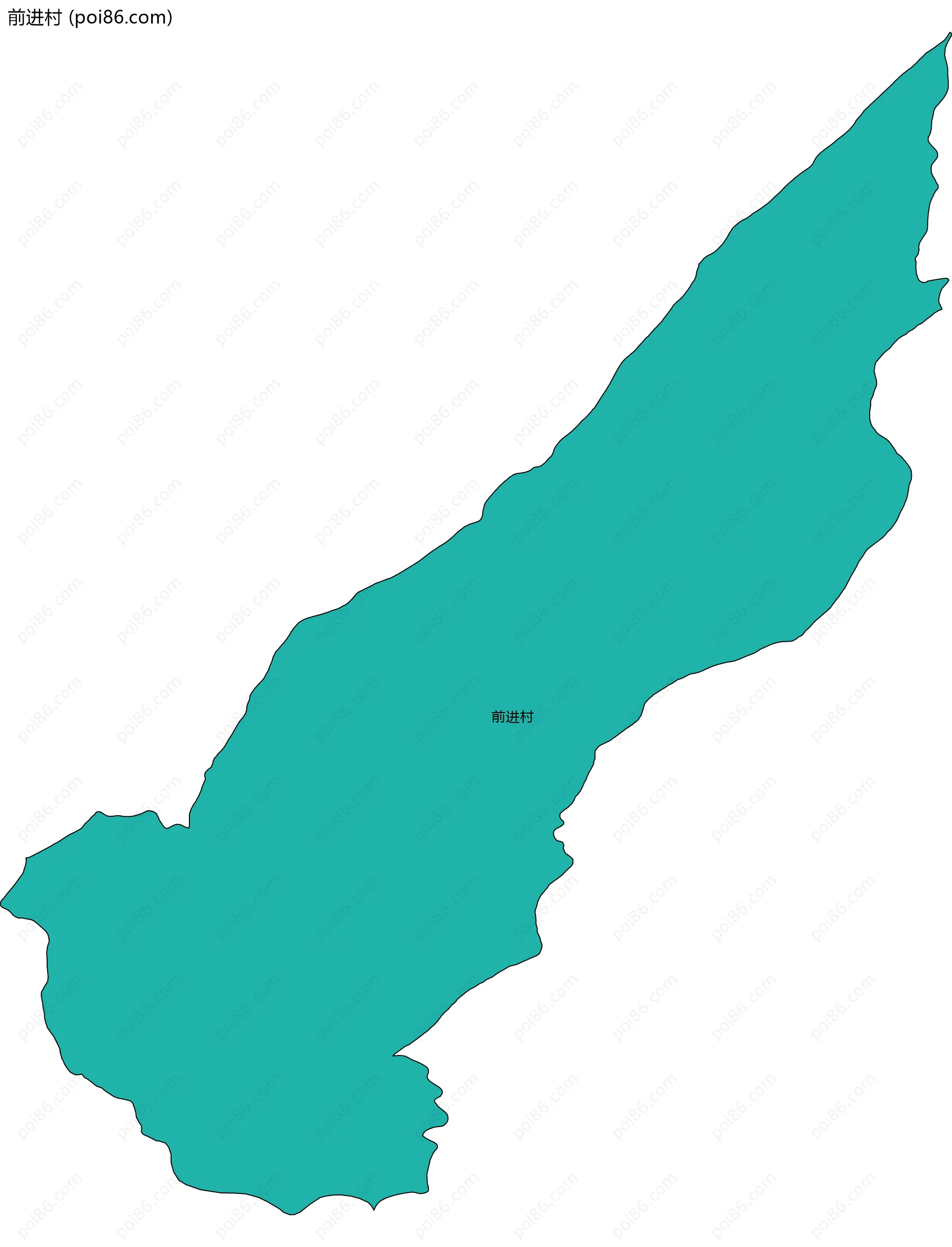 前进村边界地图